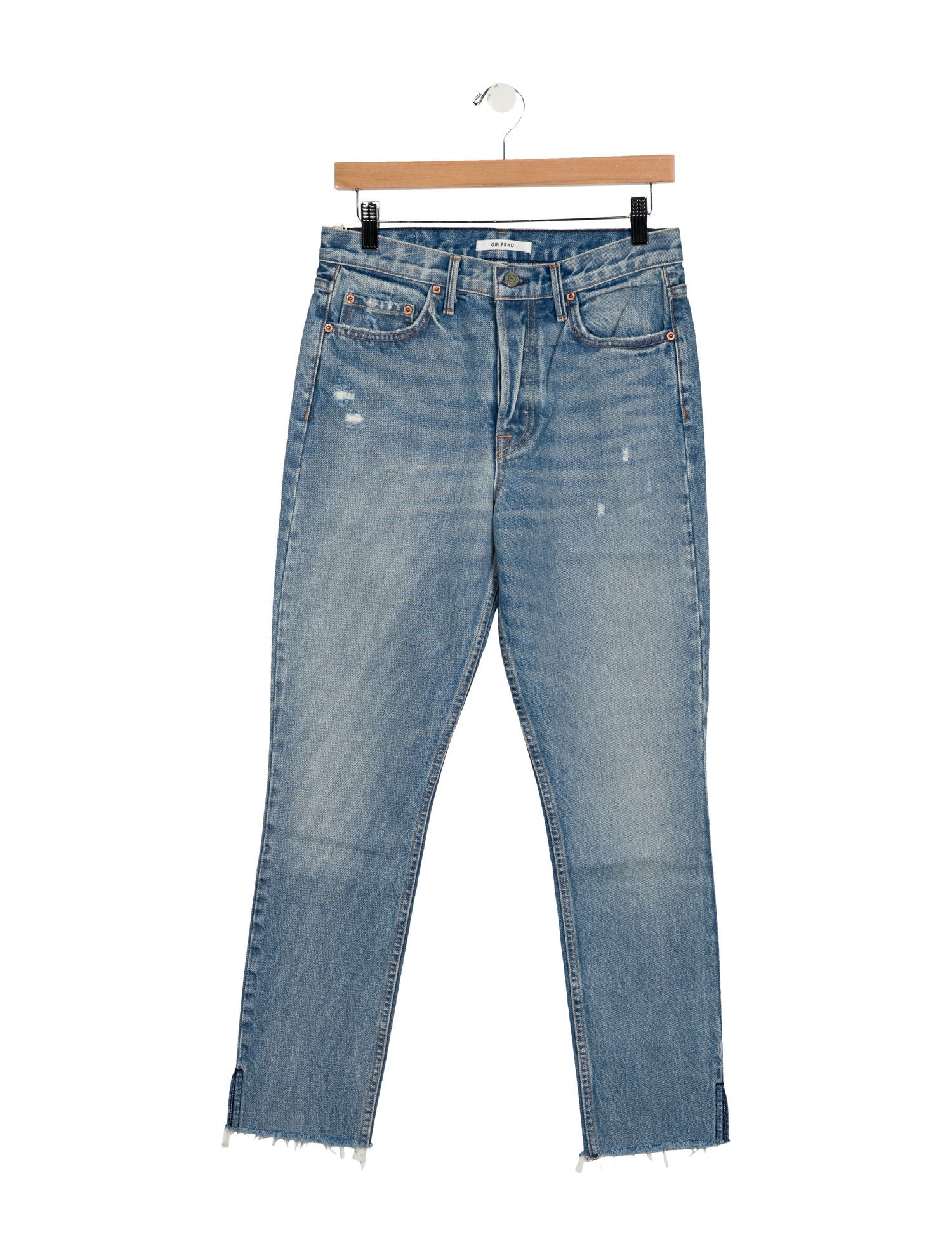 GRLFRND High-Rise Straight Leg Jeans