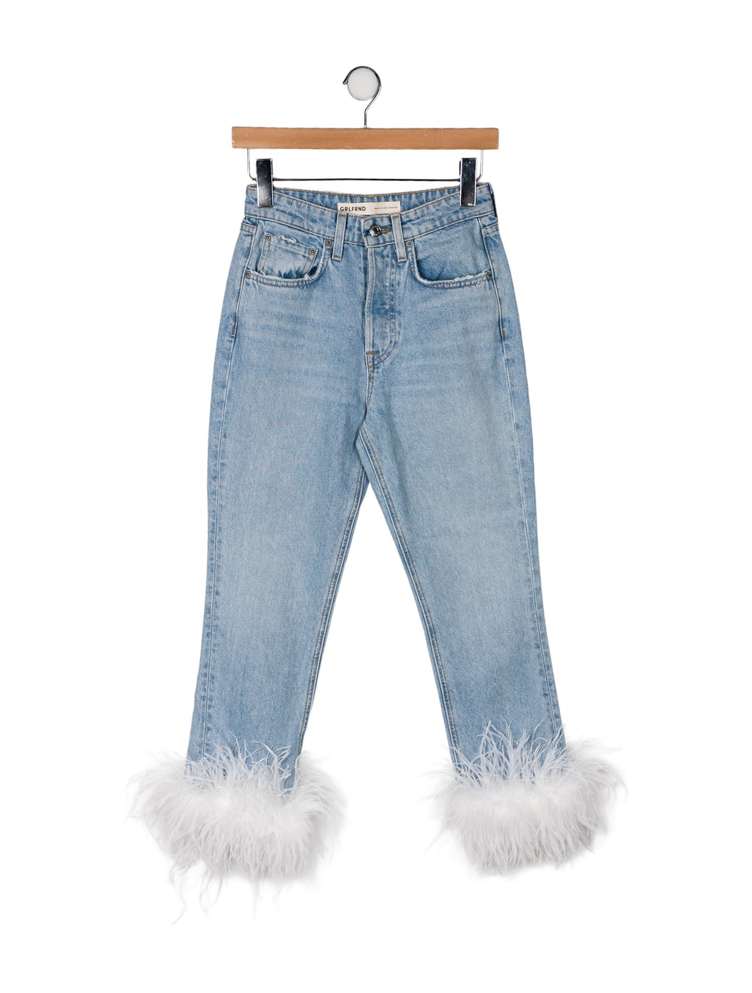 GRLFRND High-Rise Straight Leg Jeans