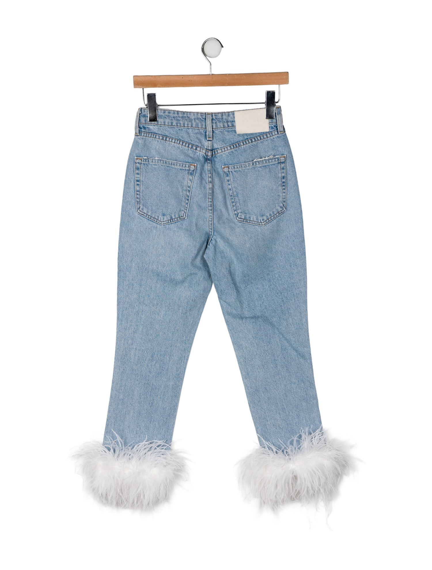 GRLFRND High-Rise Straight Leg Jeans