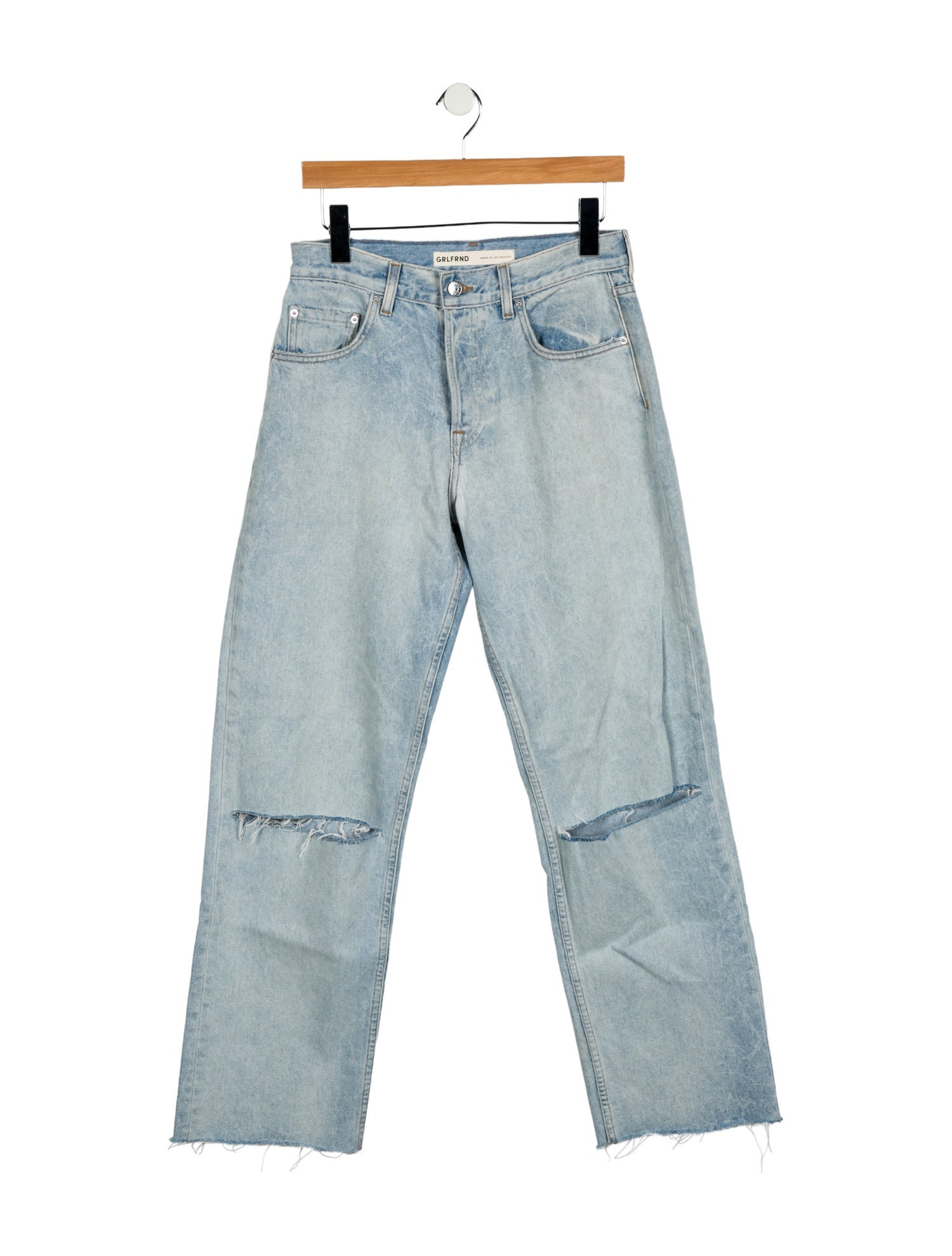 GRLFRND High-Rise Straight Leg Jeans