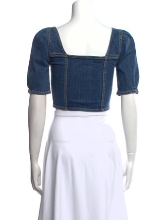 GRLFRND V-Neck Short Sleeve Crop Top