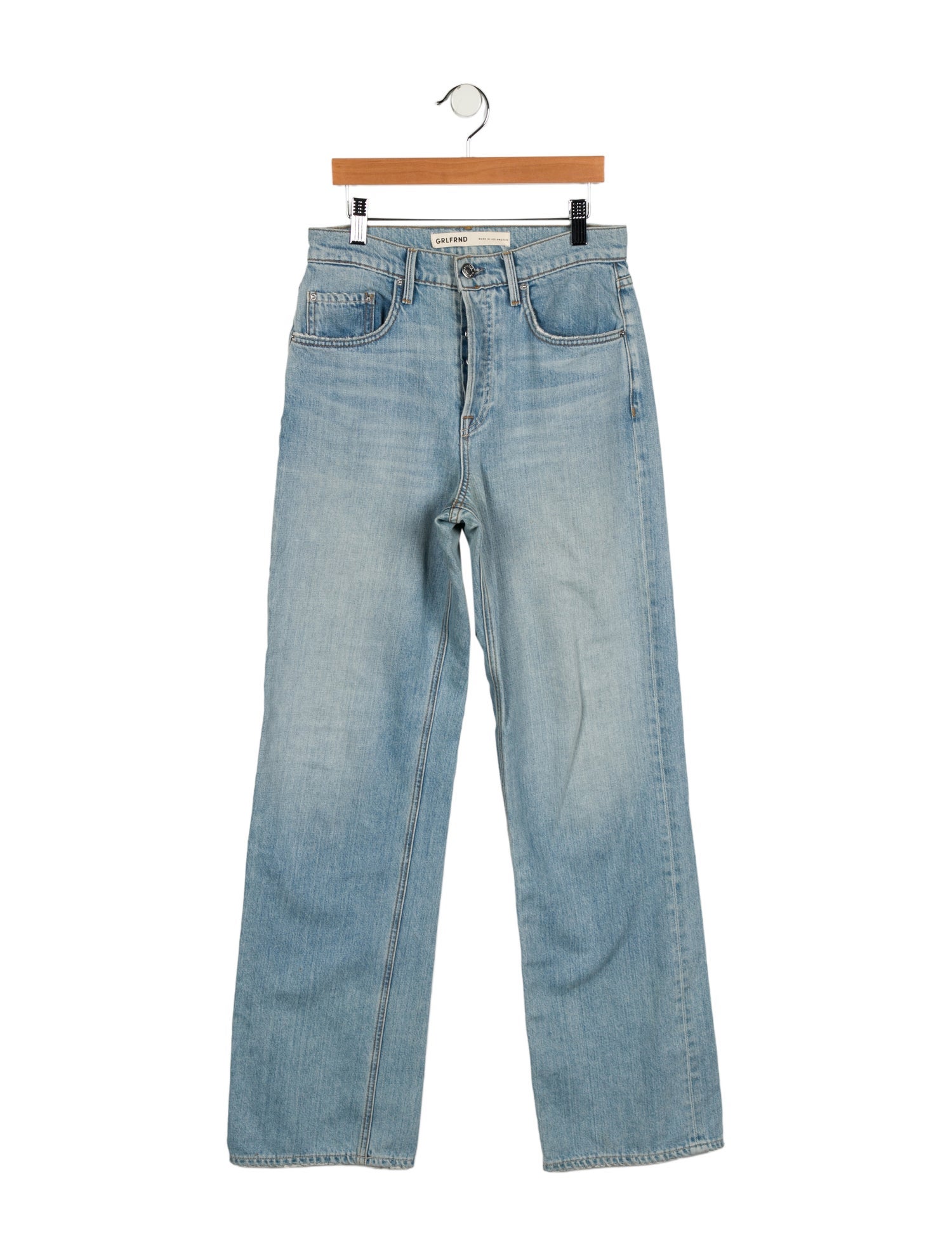 GRLFRND Mid-Rise Wide Leg Jeans