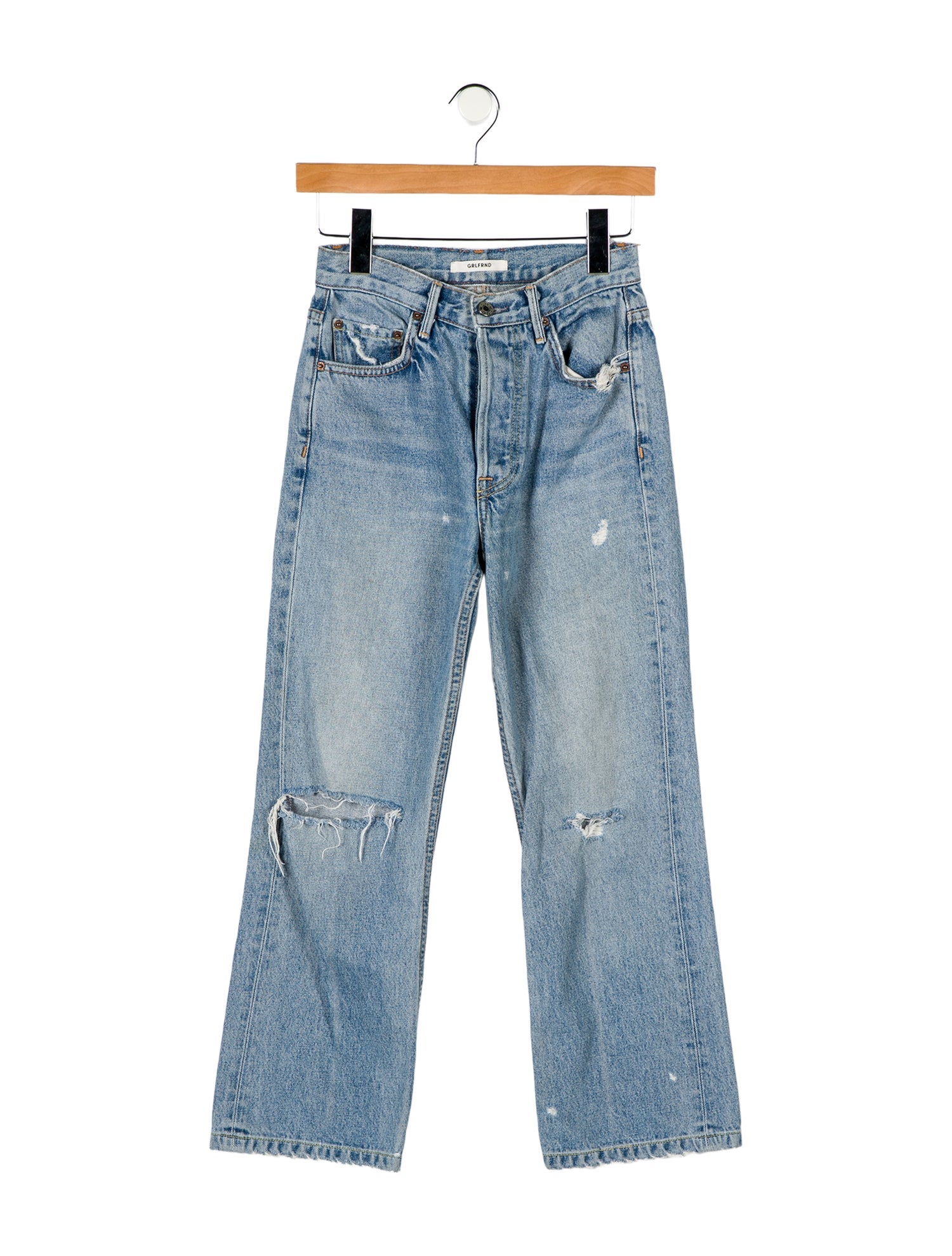 GRLFRND Mid-Rise Wide Leg Jeans