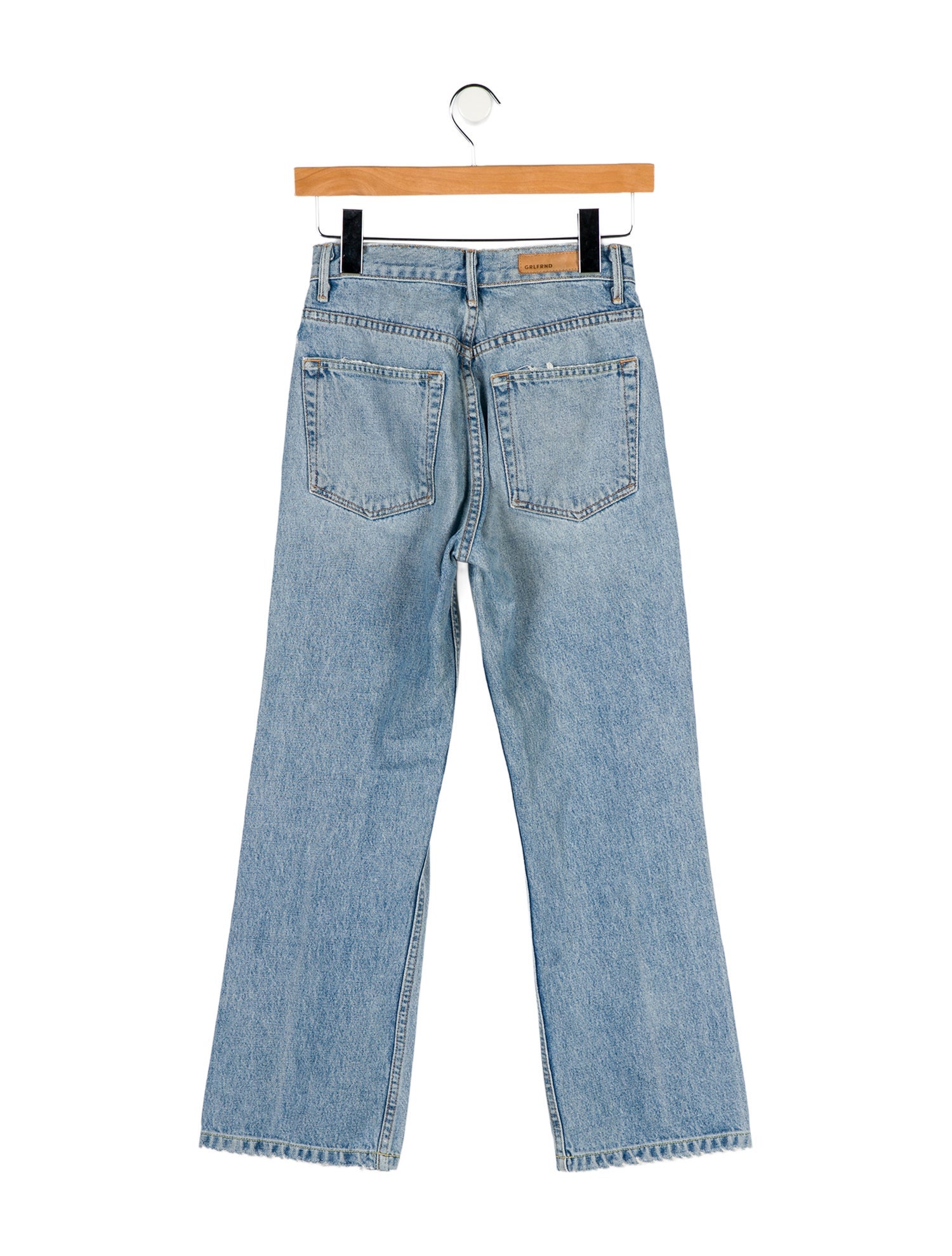 GRLFRND Mid-Rise Wide Leg Jeans