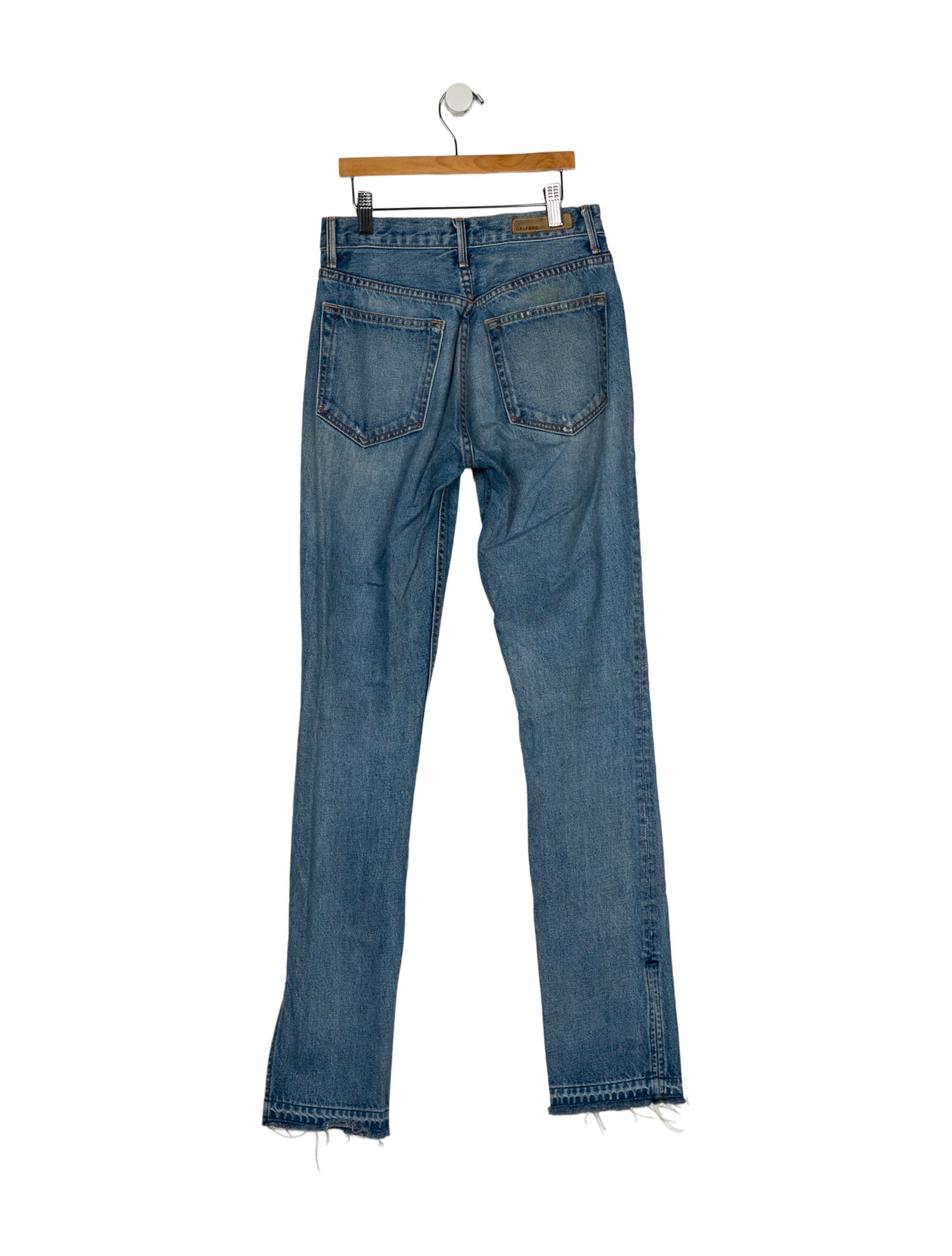 GRLFRND Mid-Rise Straight Leg Jeans