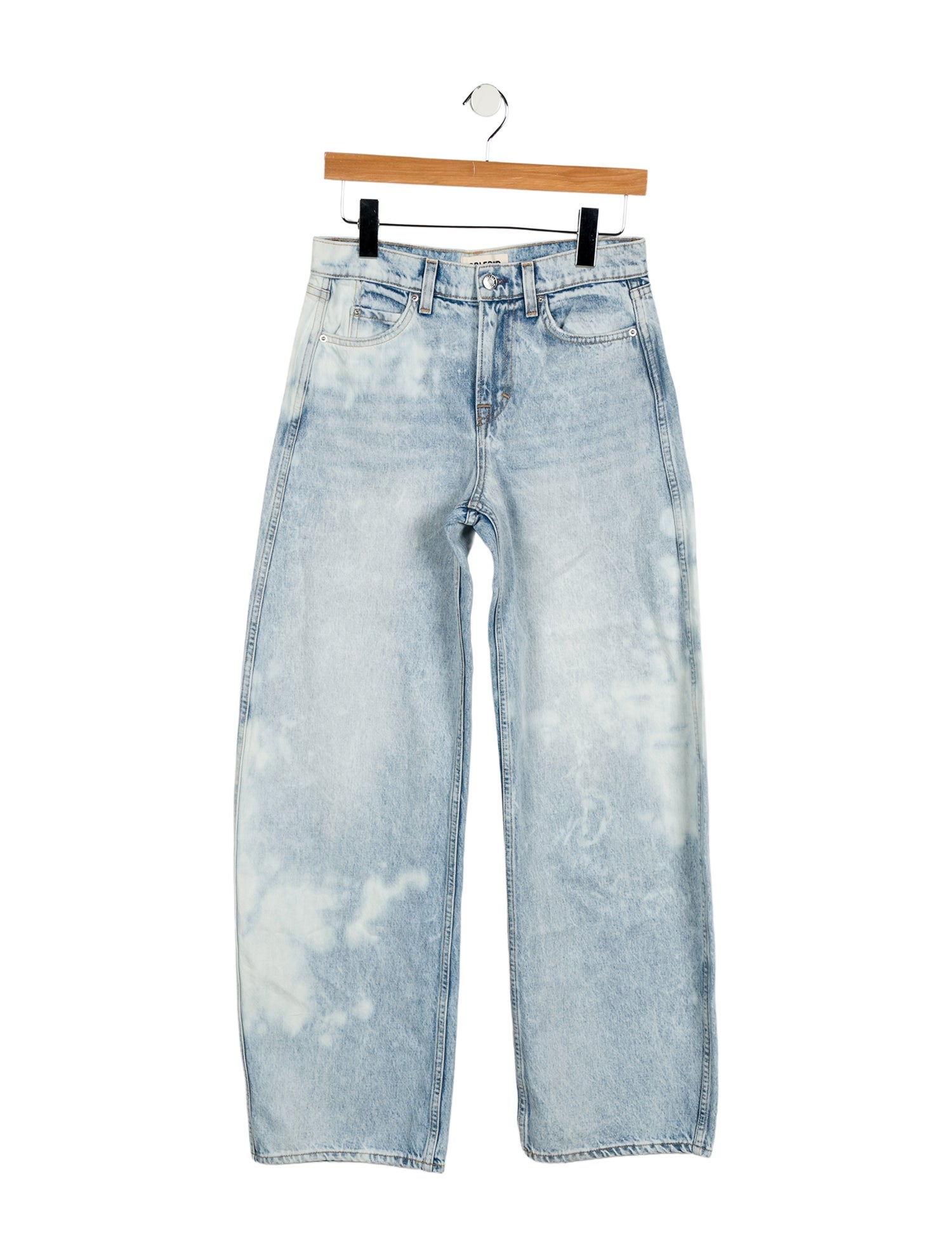GRLFRND Mid-Rise Wide Leg Jeans