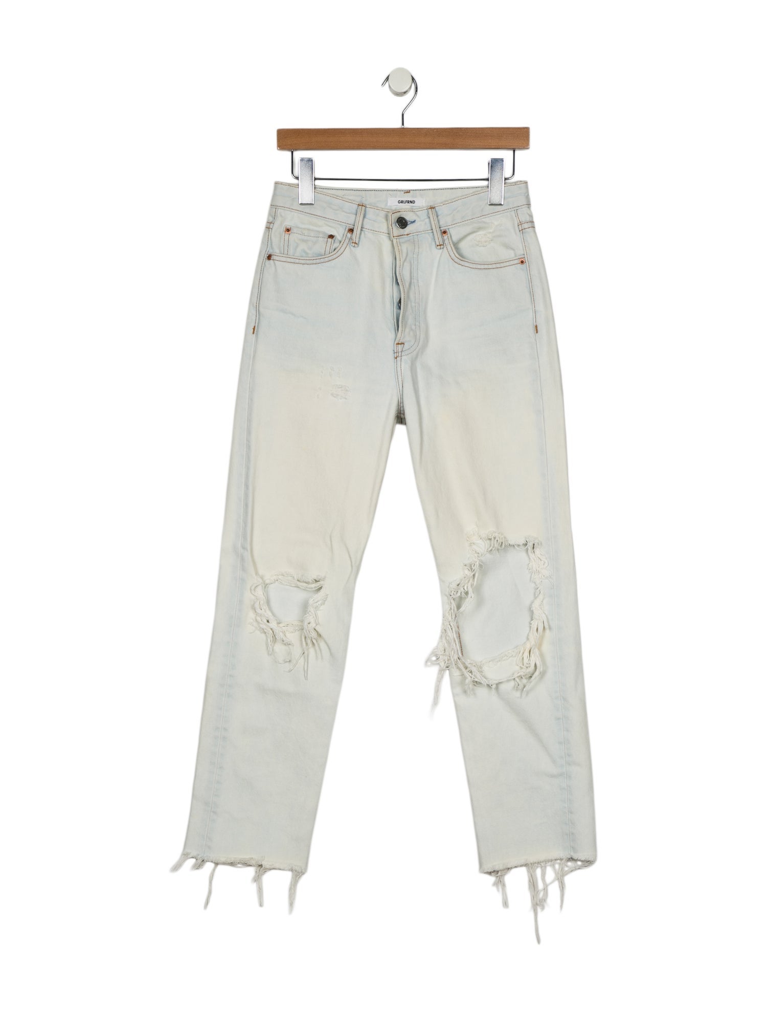 GRLFRND High-Rise Straight Leg Jeans