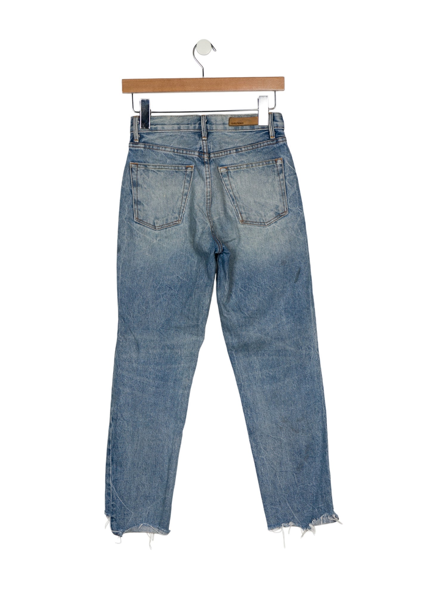 GRLFRND Mid-Rise Straight Leg Jeans