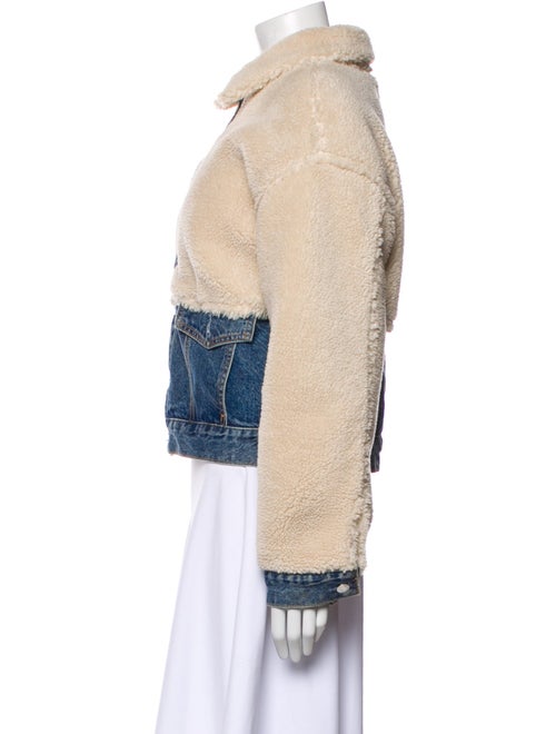 GRLFRND Colorblock Pattern Denim Jacket