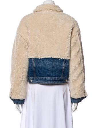 GRLFRND Colorblock Pattern Denim Jacket