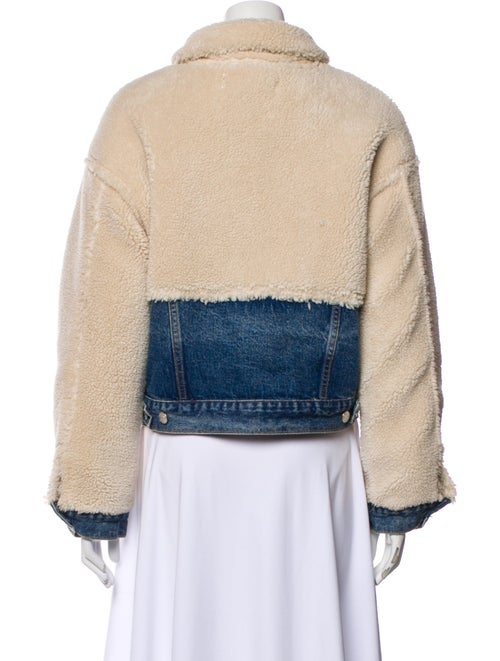 GRLFRND Colorblock Pattern Denim Jacket