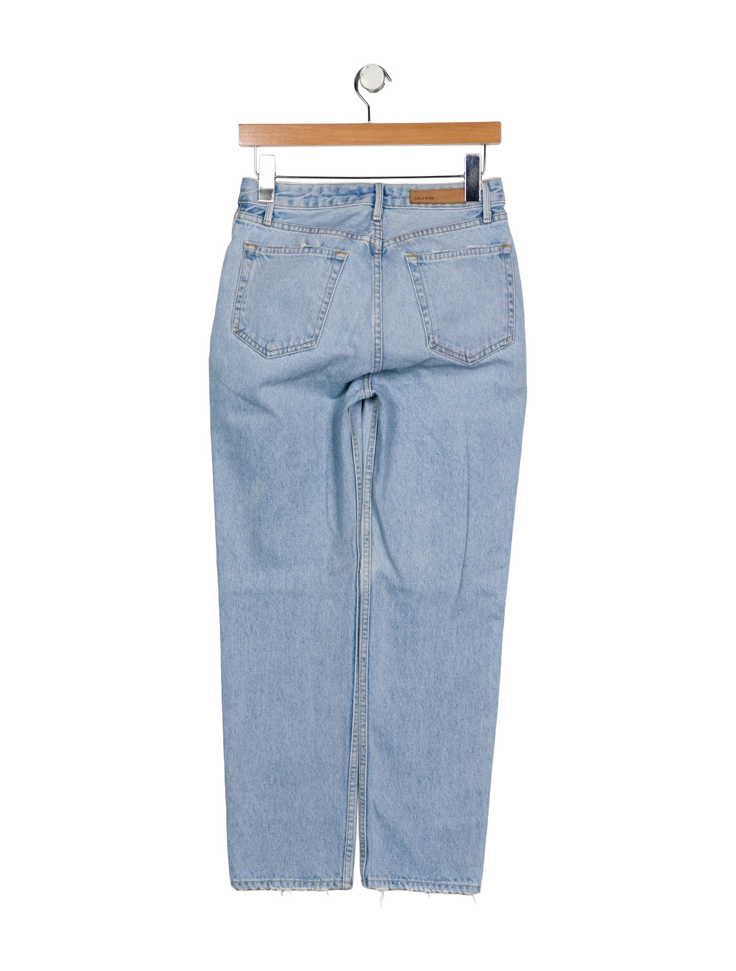 GRLFRND Mid-Rise Straight Leg Jeans