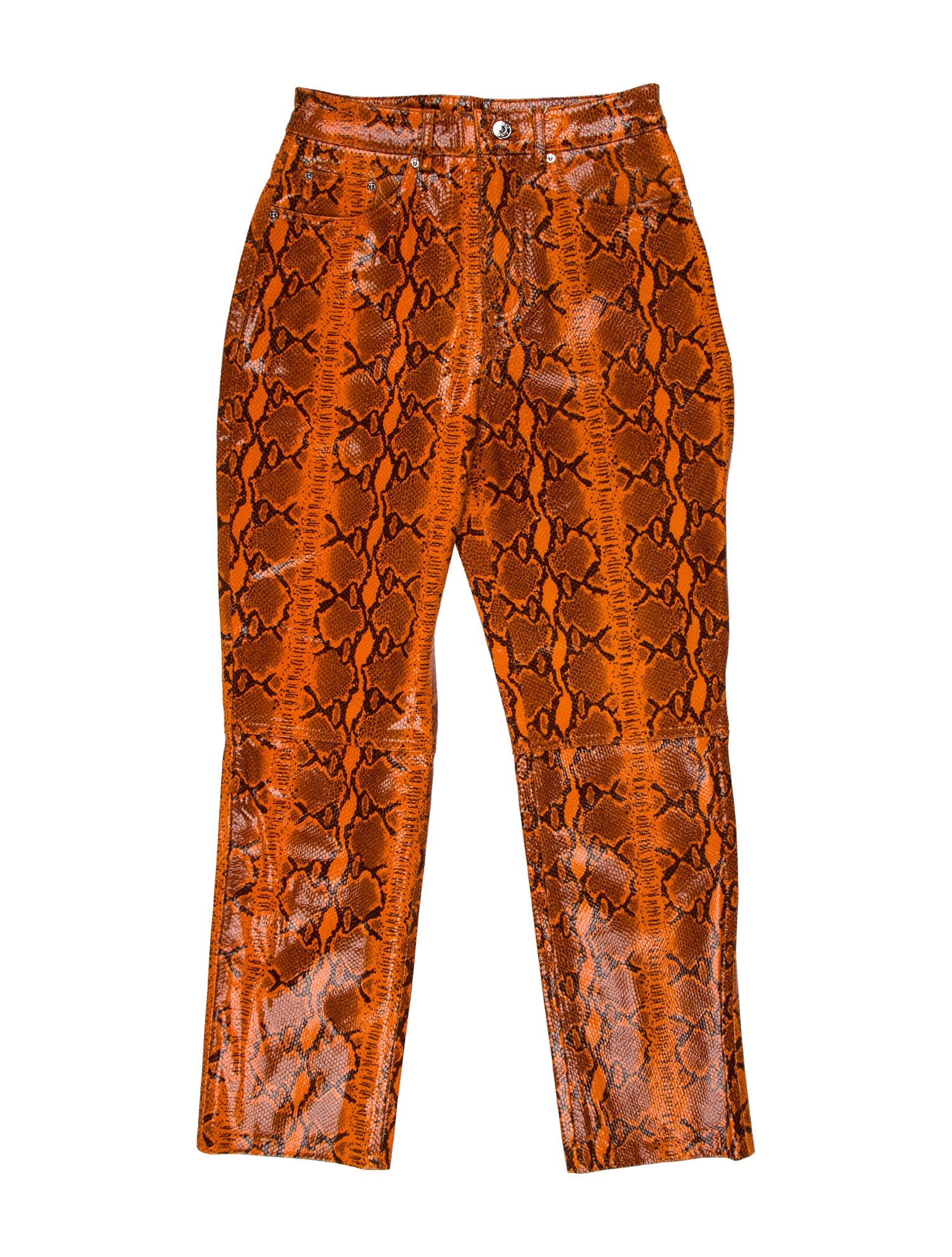 GRLFRND Leather Straight Leg Pants