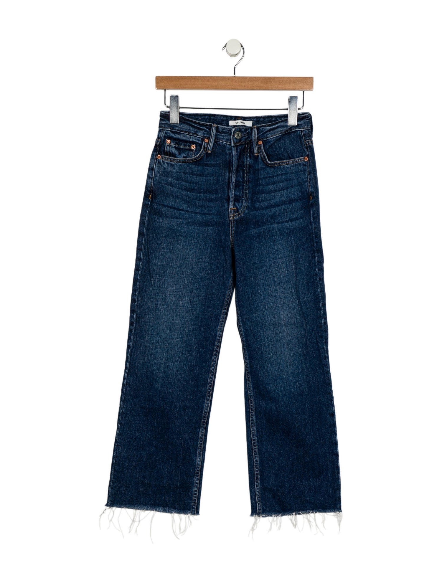 GRLFRND Mid-Rise Straight Leg Jeans