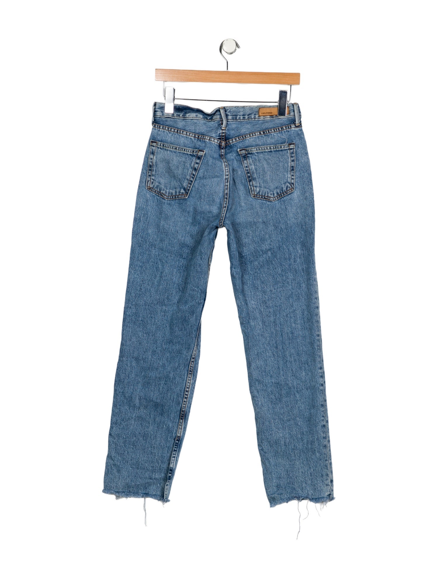 GRLFRND Mid-Rise Straight Leg Jeans