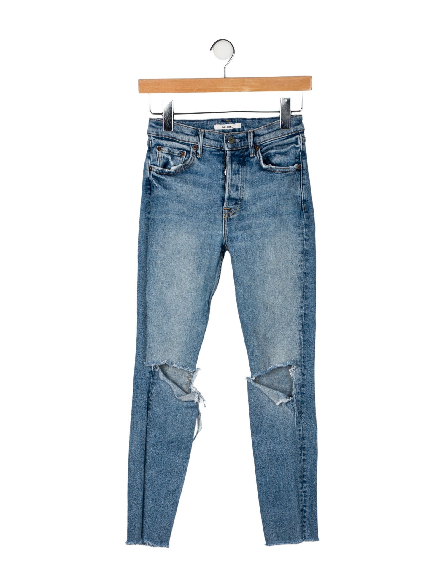 GRLFRND Mid-Rise Skinny Leg Jeans