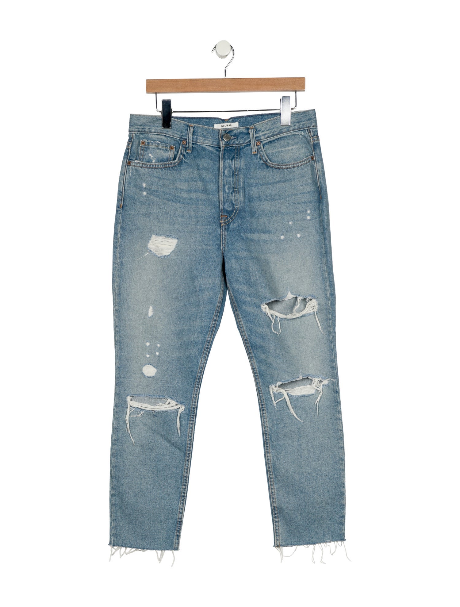 GRLFRND High-Rise Straight Leg Jeans