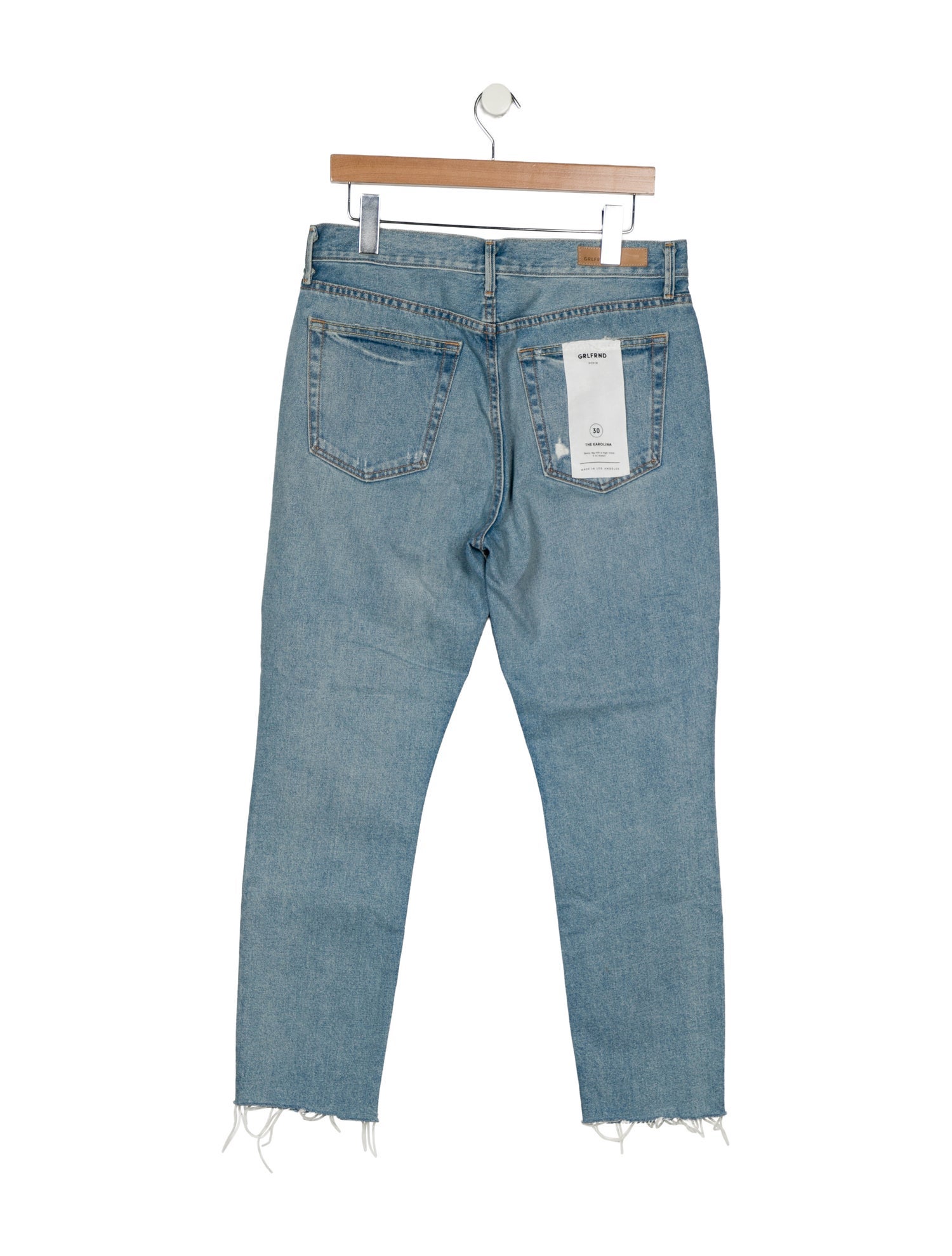 GRLFRND High-Rise Straight Leg Jeans