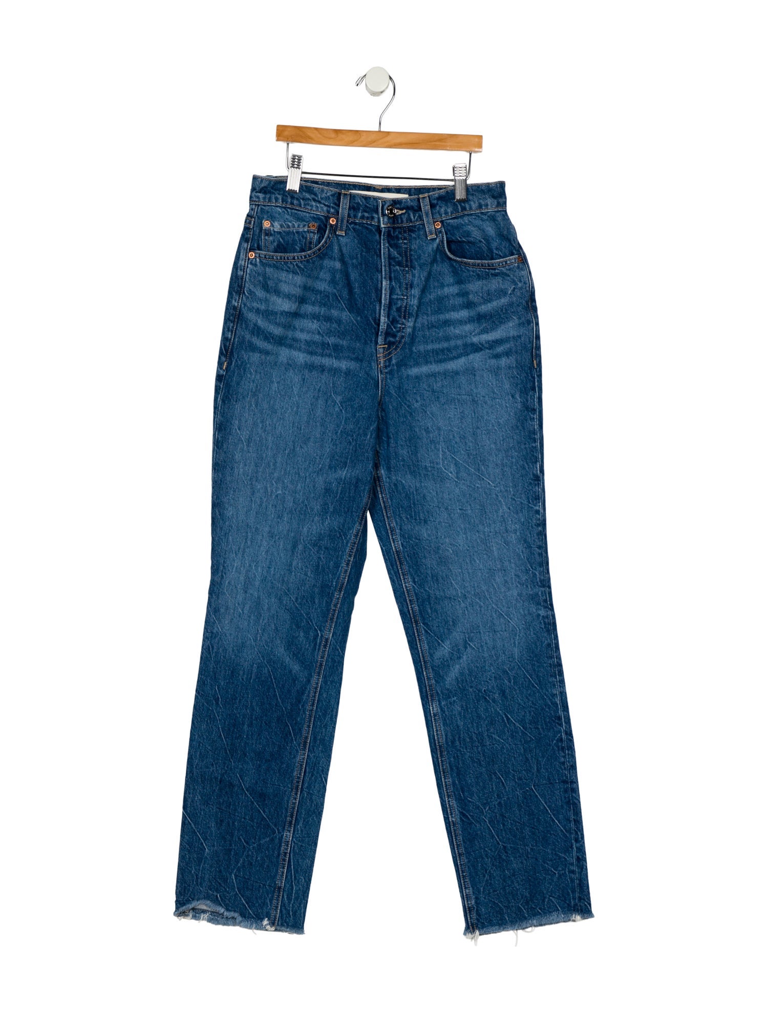 GRLFRND High-Rise Straight Leg Jeans
