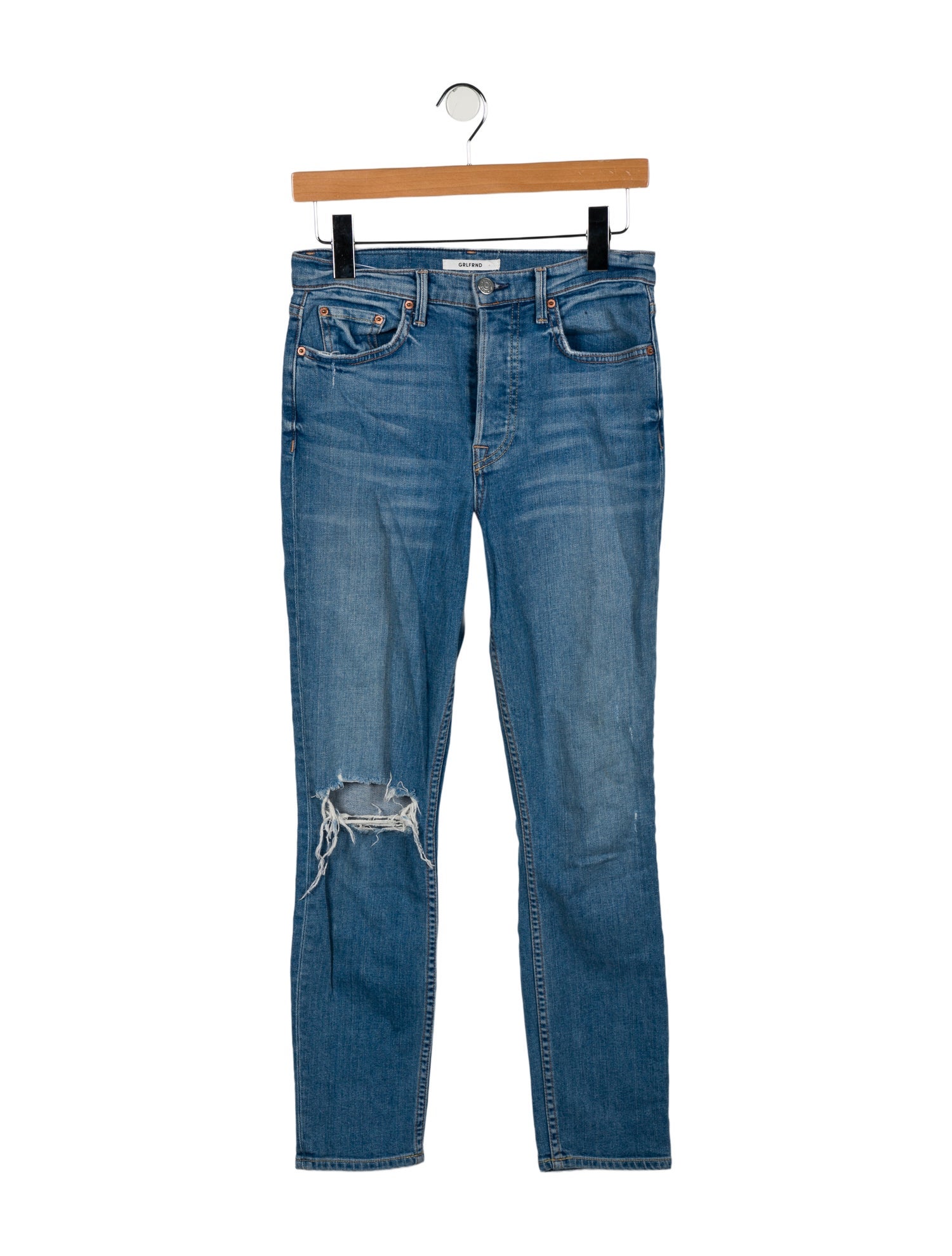 GRLFRND Mid-Rise Skinny Leg Jeans