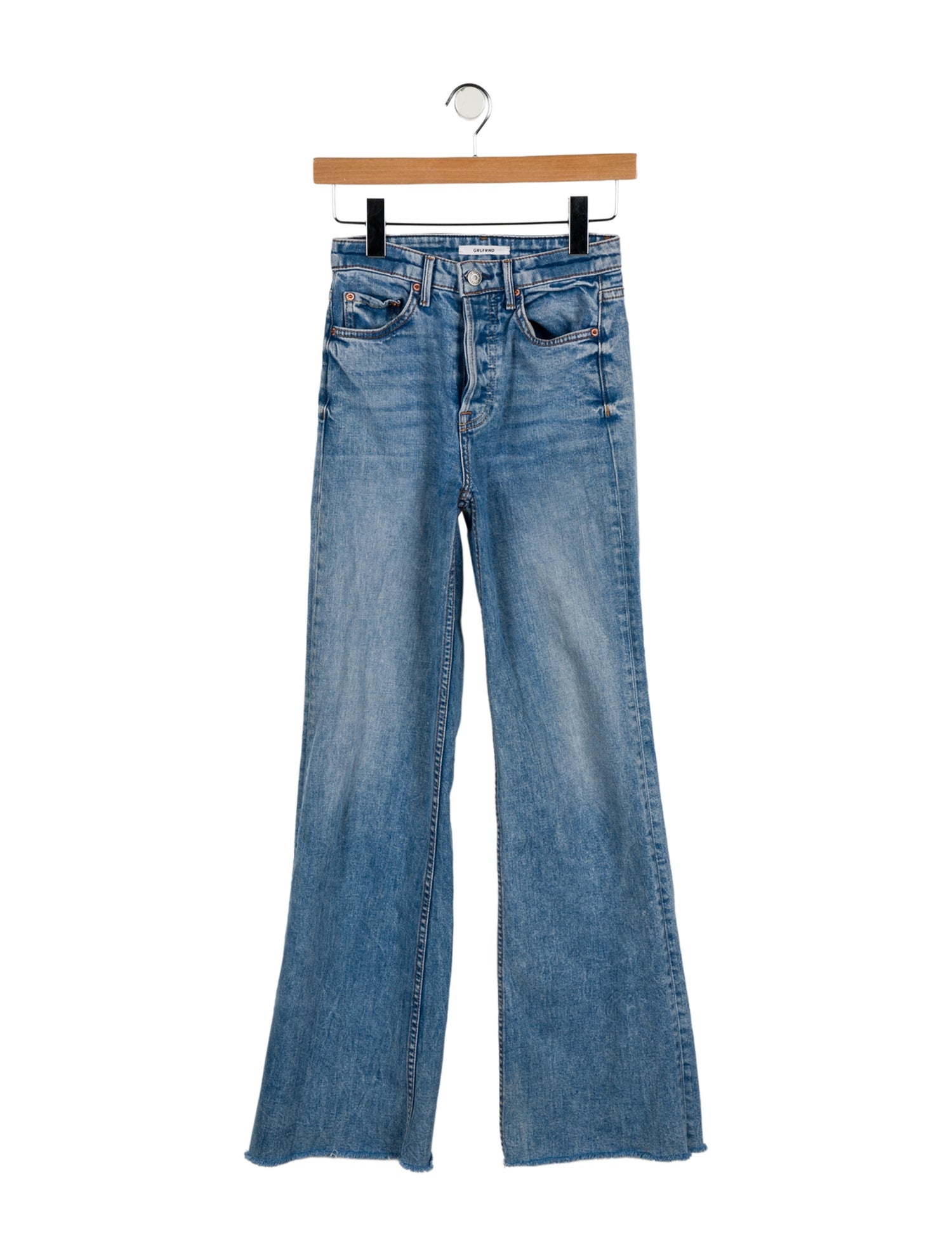GRLFRND High-Rise Straight Leg Jeans