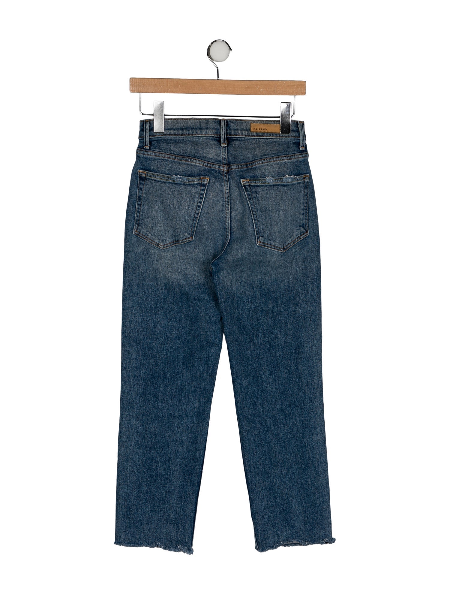 GRLFRND Mid-Rise Straight Leg Jeans