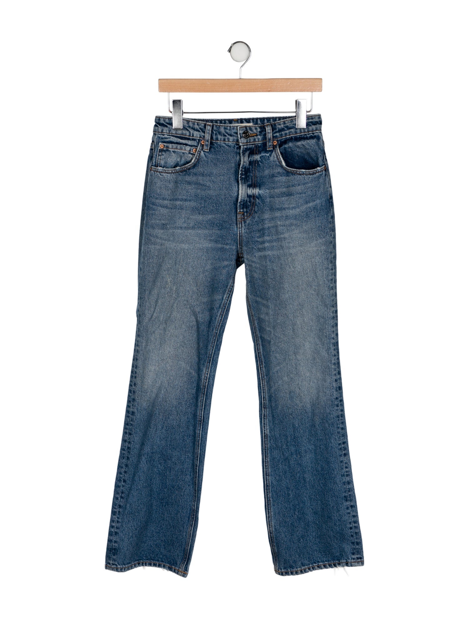 GRLFRND Mid-Rise Wide Leg Jeans