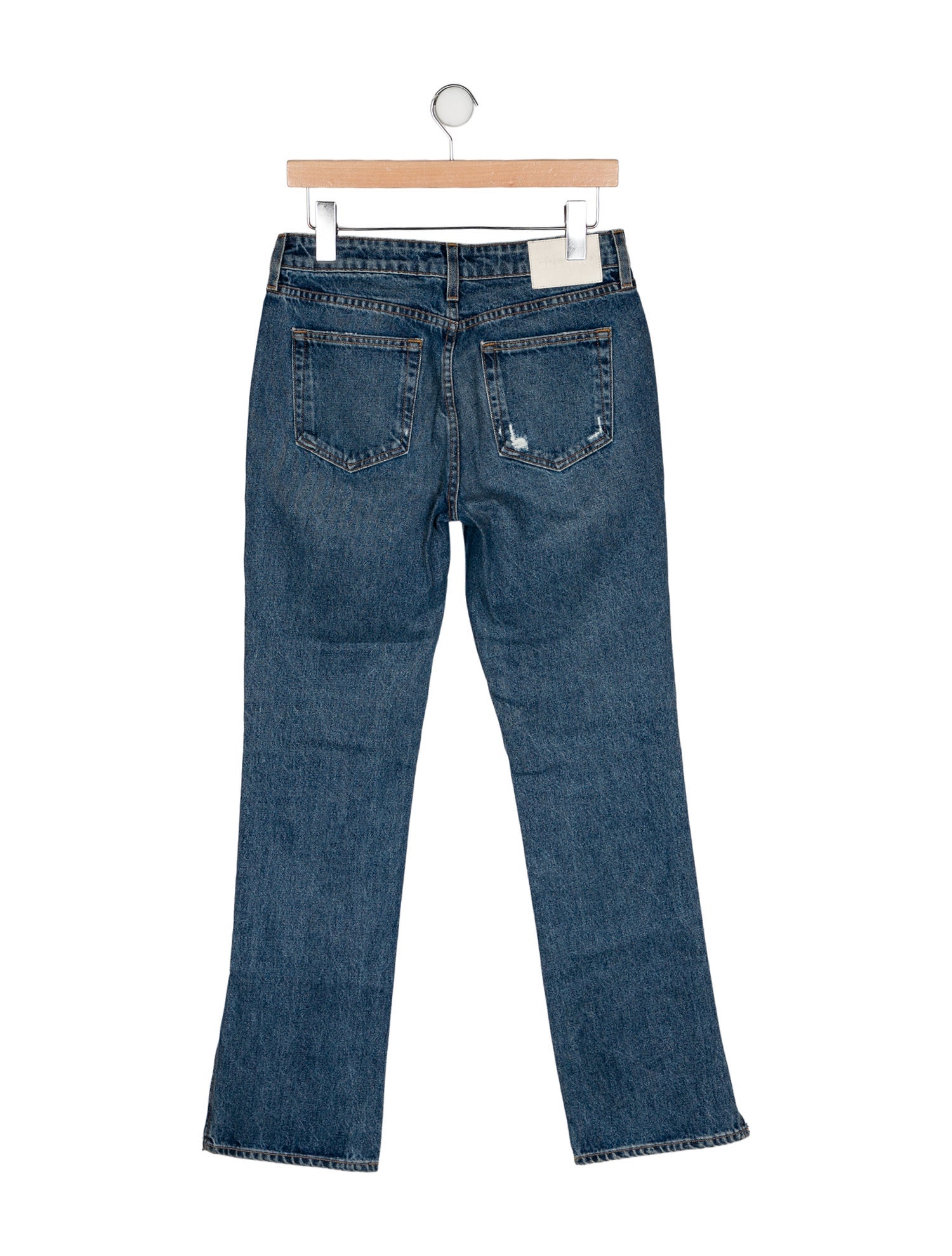 GRLFRND Mid-Rise Straight Leg Jeans