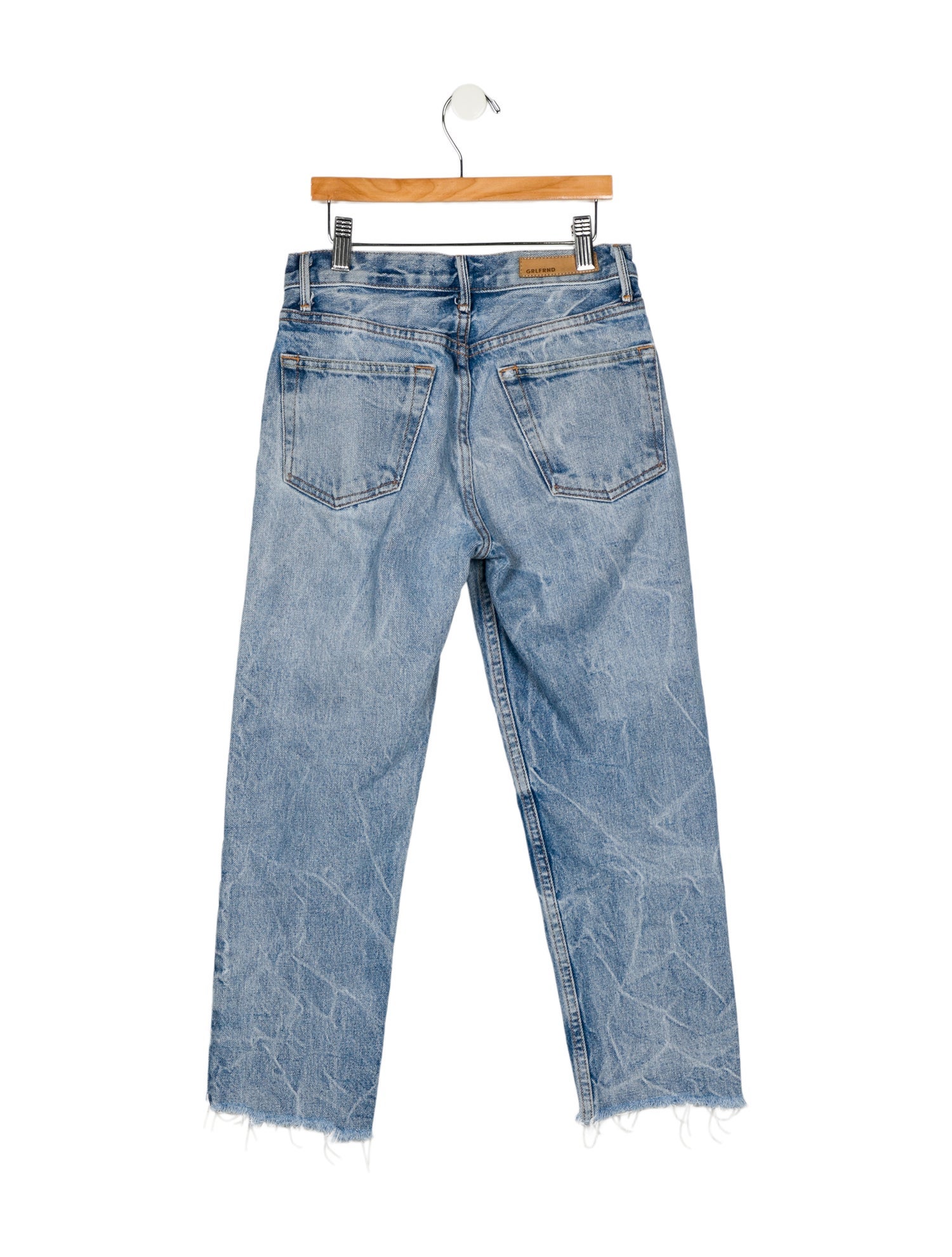 GRLFRND Mid-Rise Straight Leg Jeans
