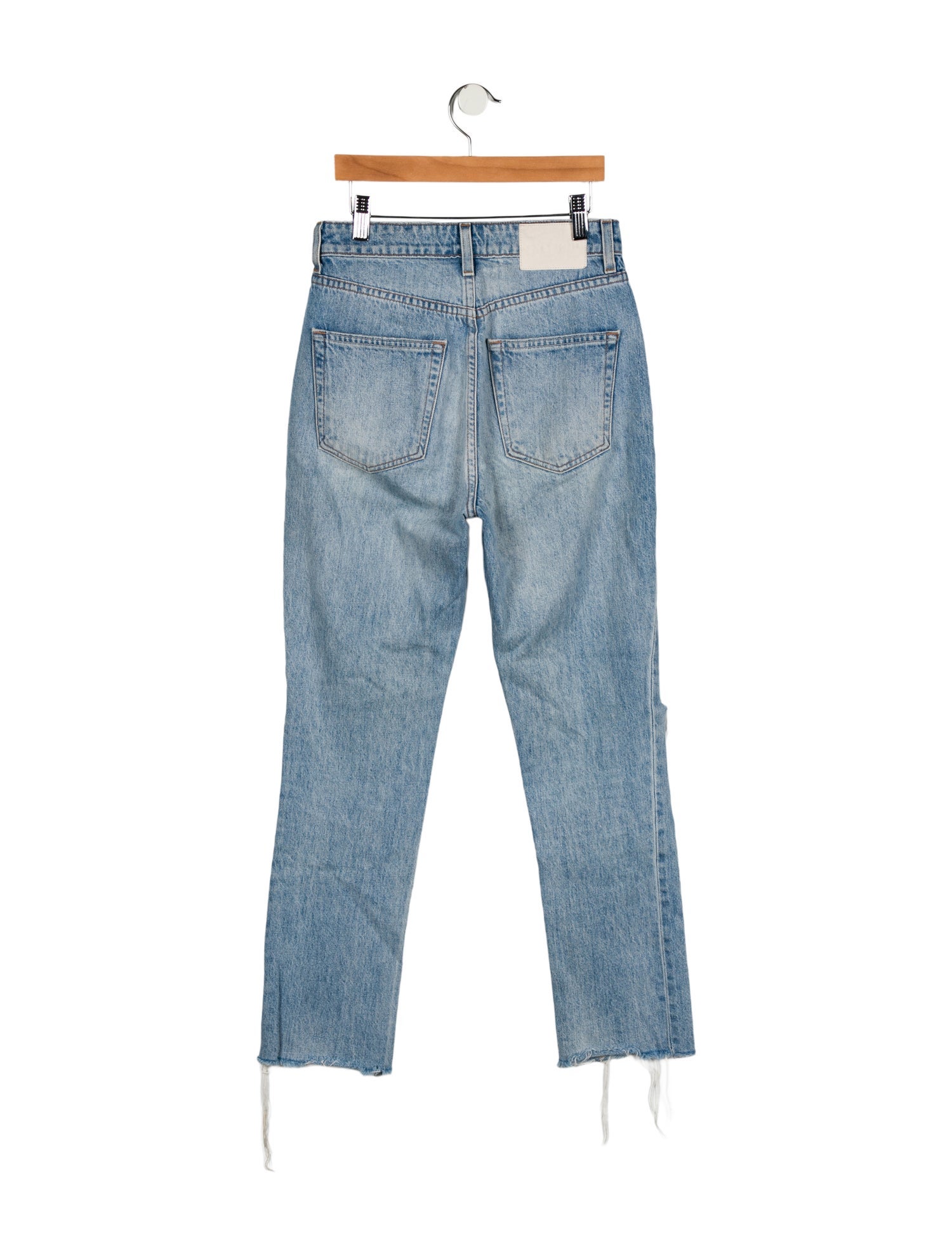 GRLFRND Mid-Rise Straight Leg Jeans