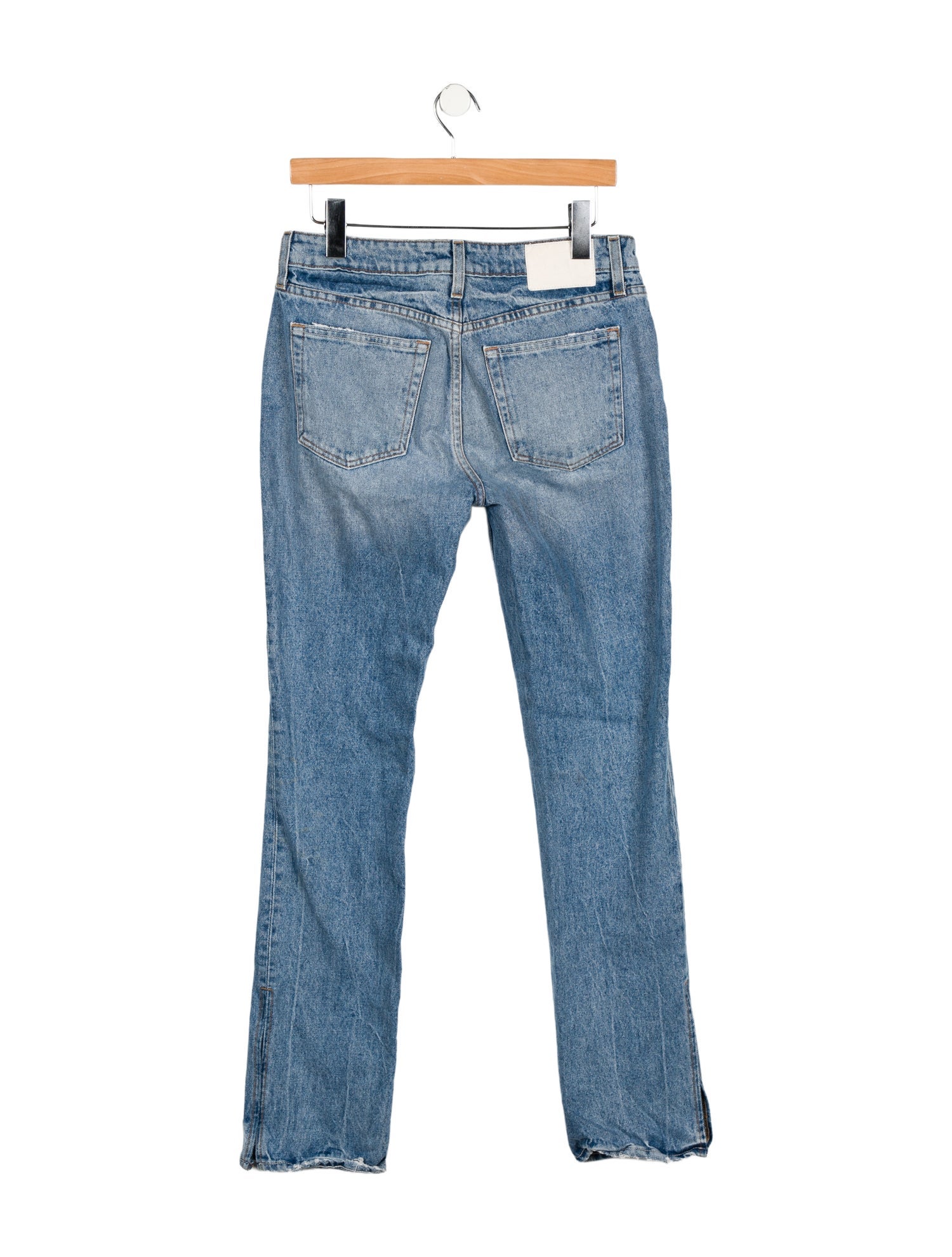 GRLFRND Mid-Rise Straight Leg Jeans
