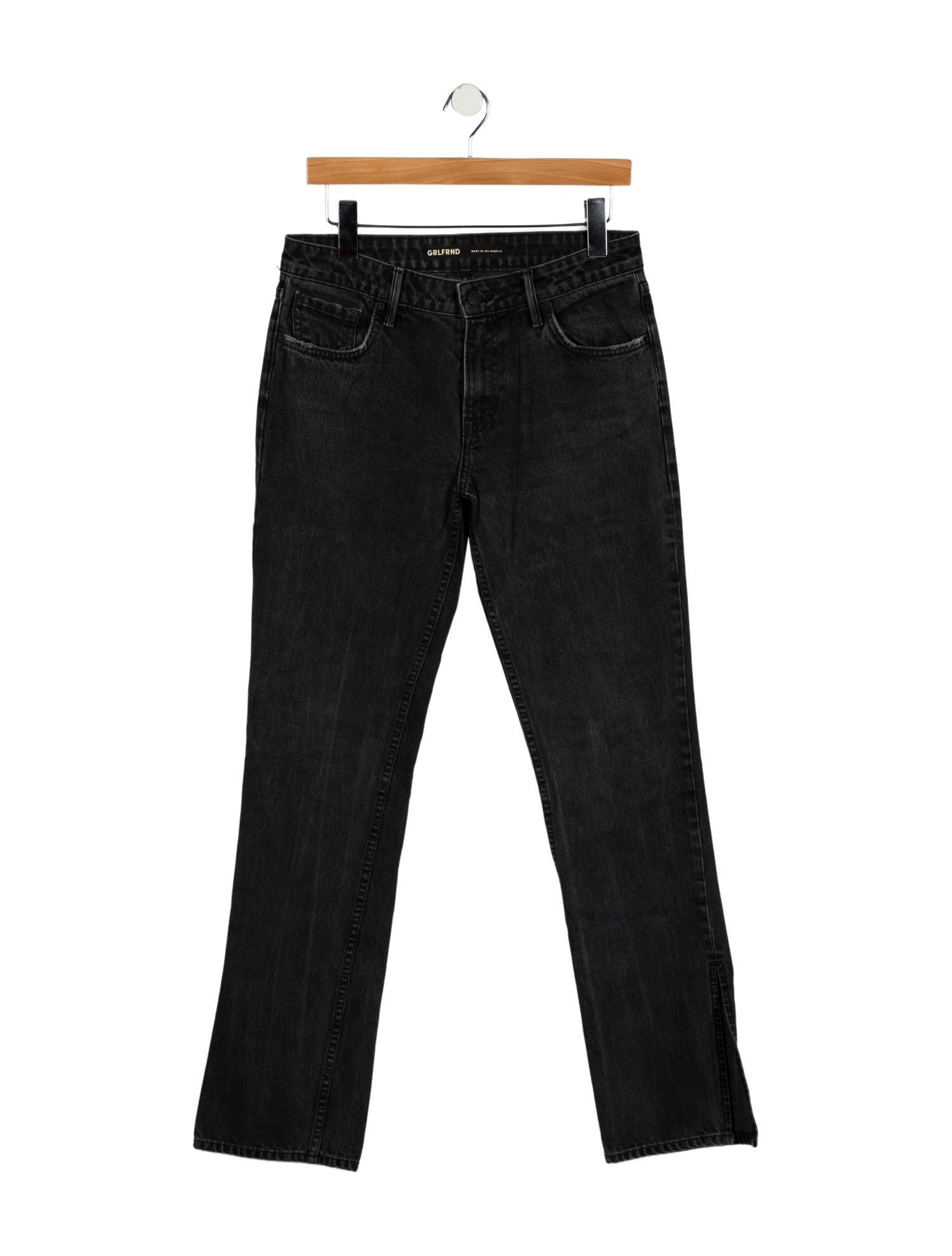 GRLFRND Mid-Rise Straight Leg Jeans