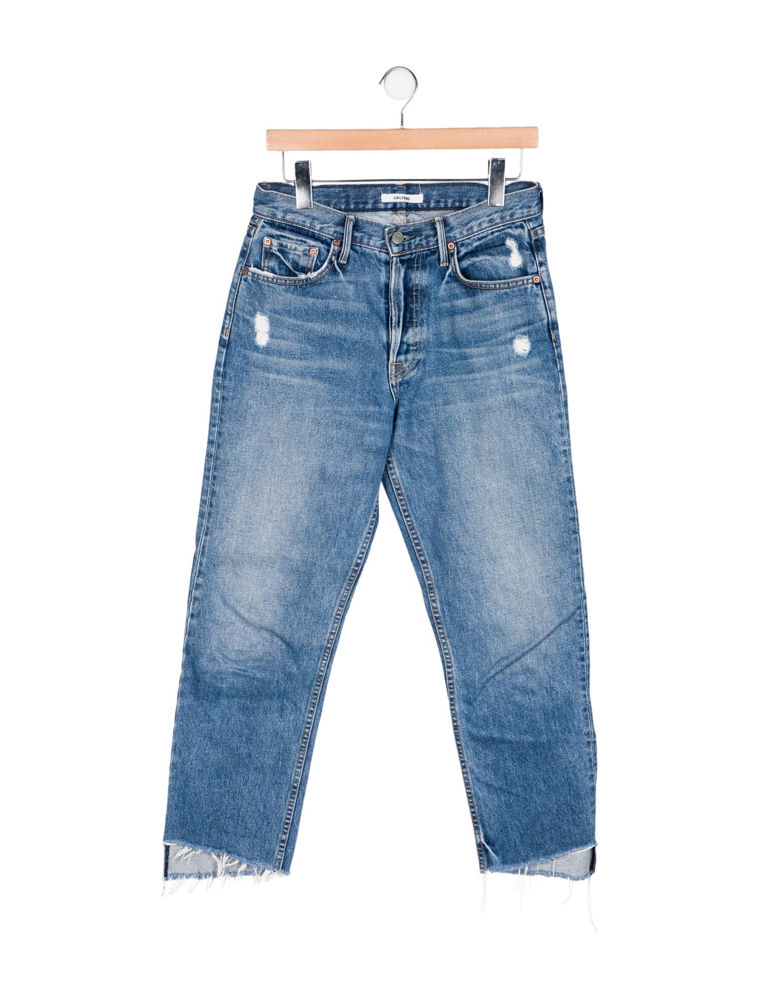 GRLFRND Mid-Rise Straight Leg Jeans