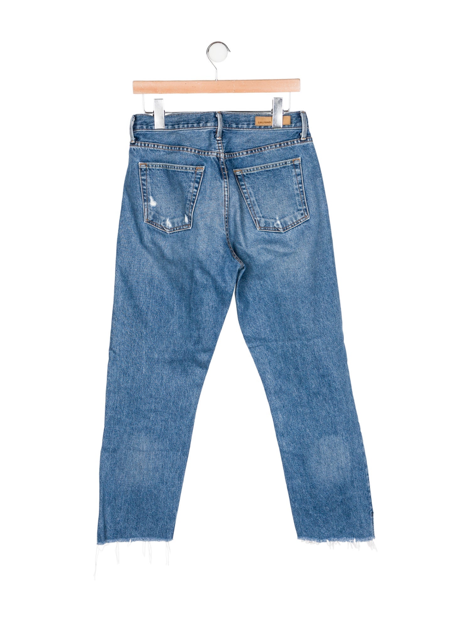 GRLFRND Mid-Rise Straight Leg Jeans