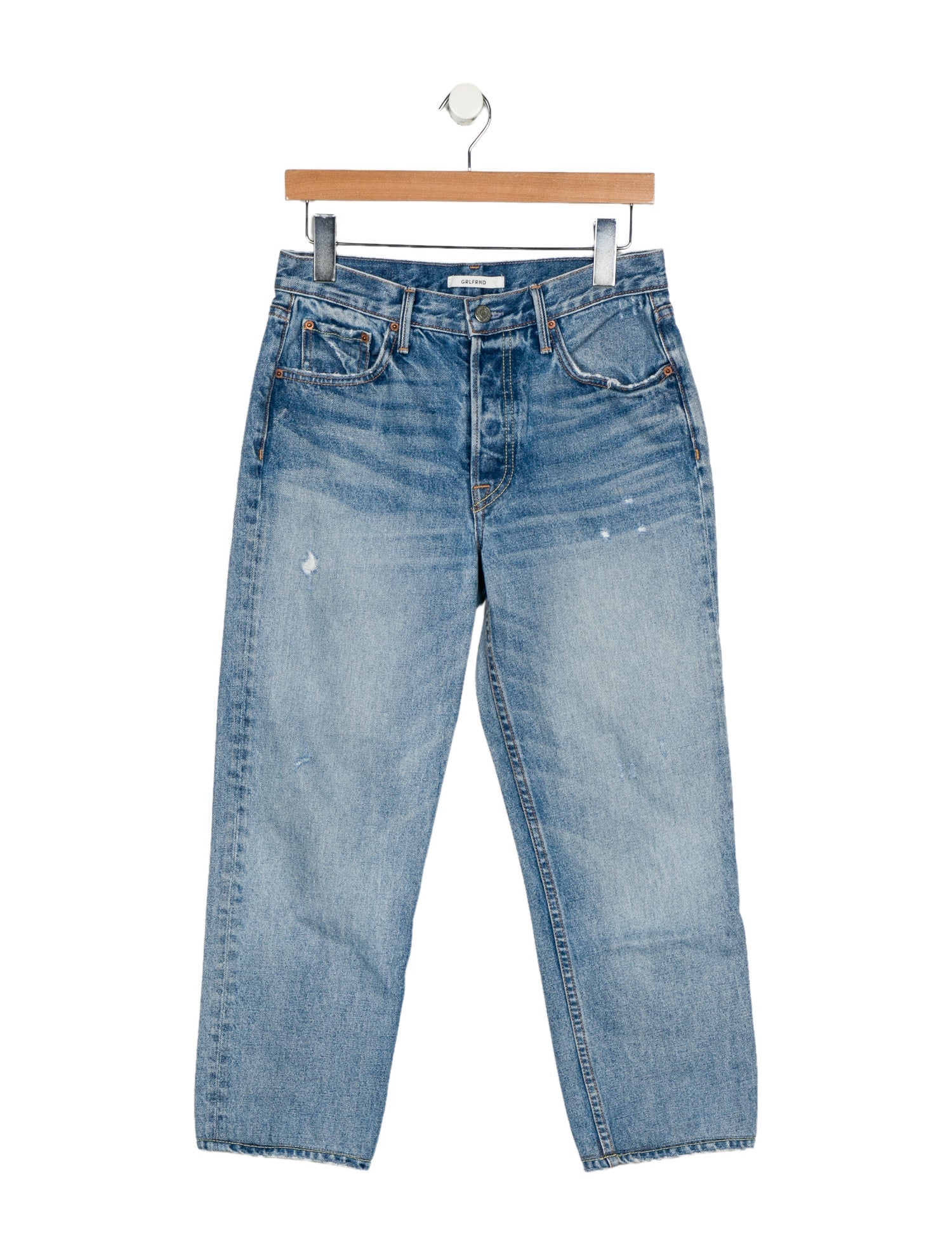 GRLFRND High-Rise Straight Leg Jeans