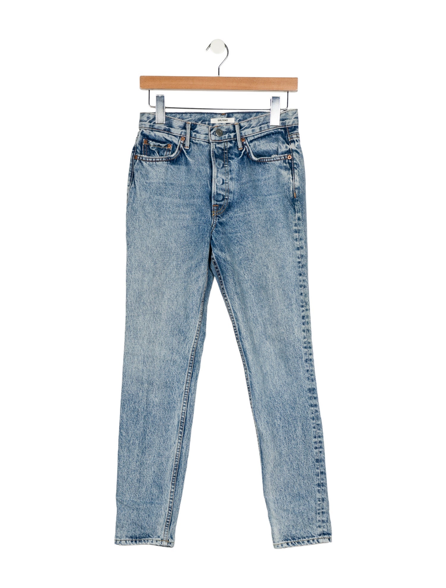 GRLFRND High-Rise Straight Leg Jeans