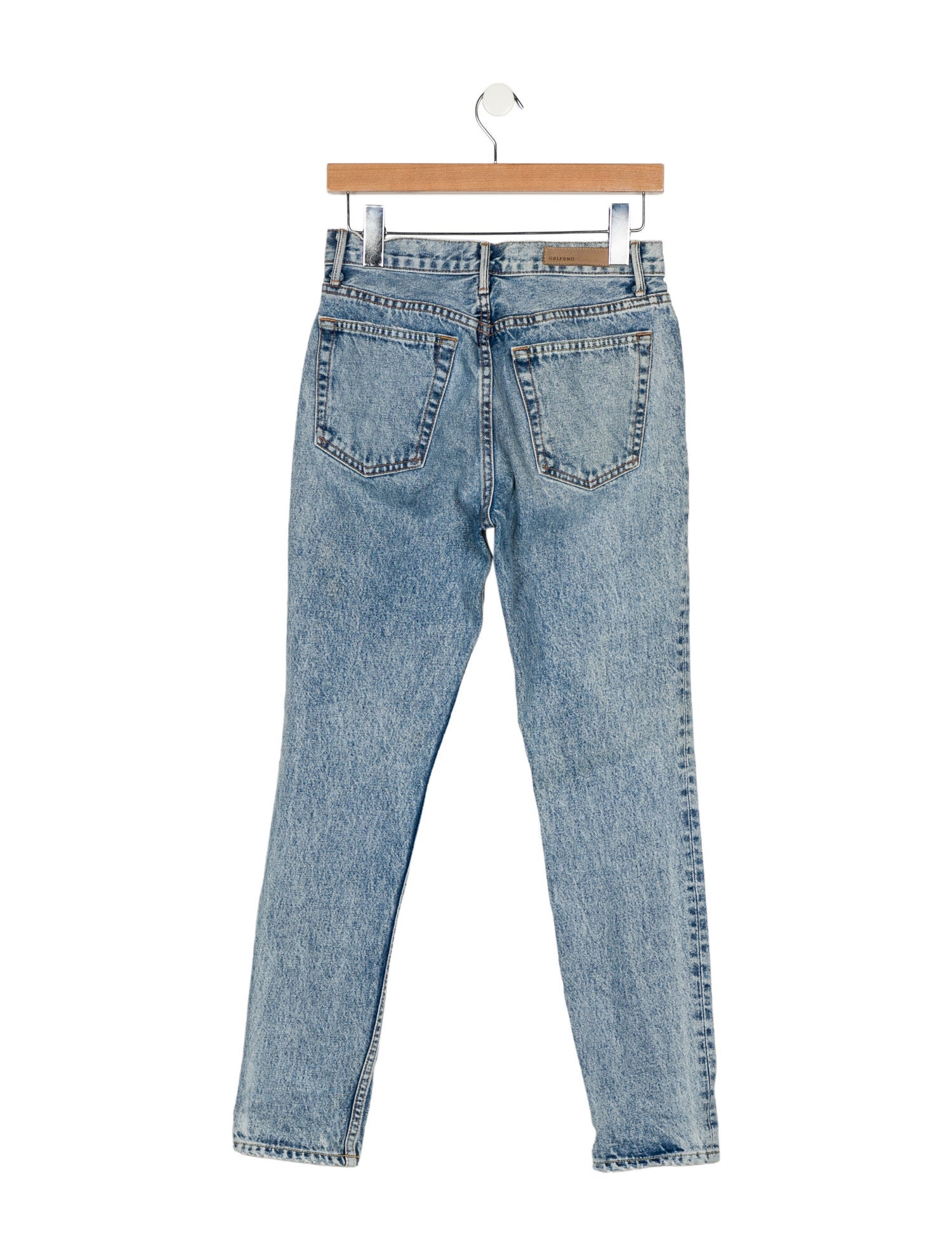 GRLFRND High-Rise Straight Leg Jeans