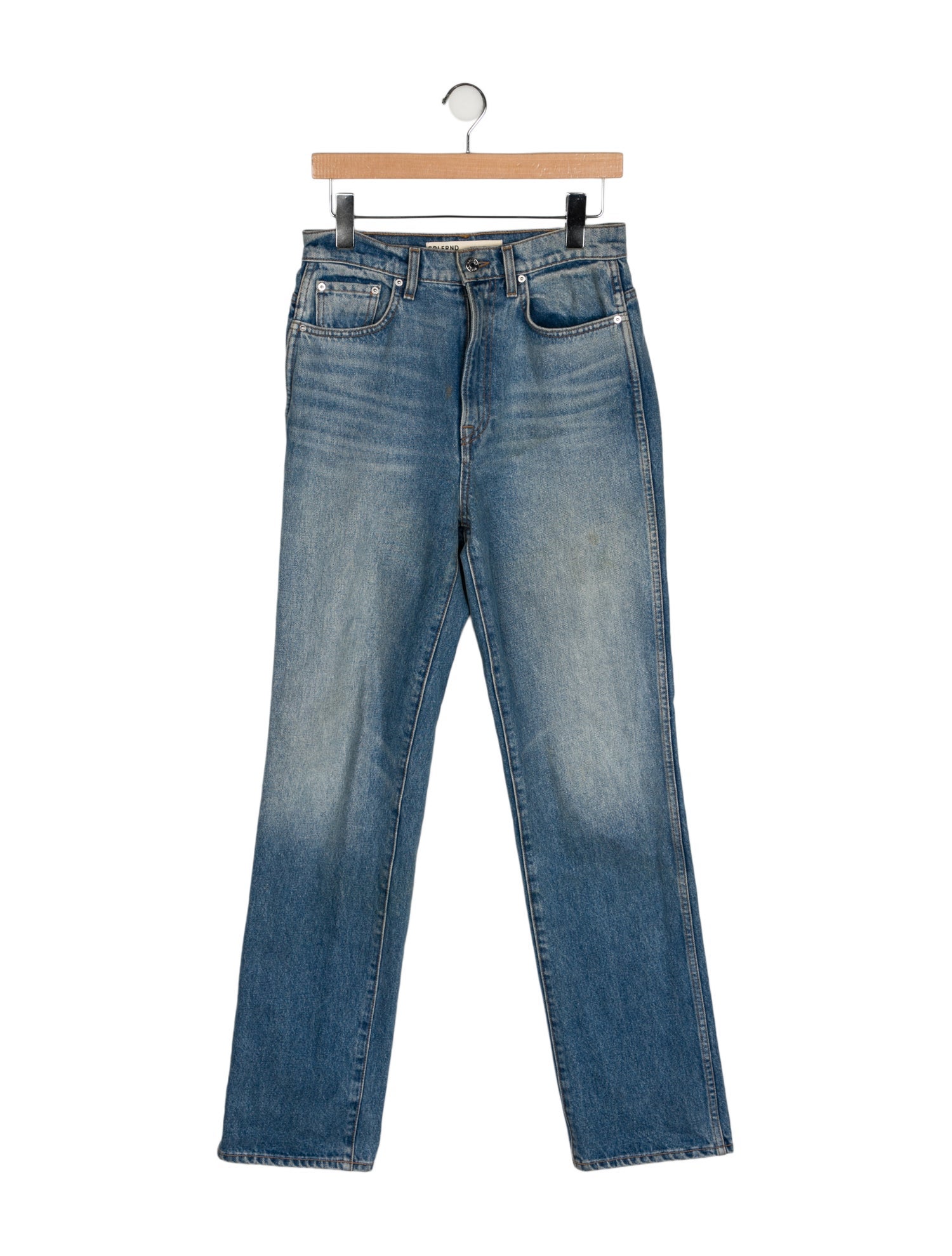 GRLFRND High-Rise Straight Leg Jeans