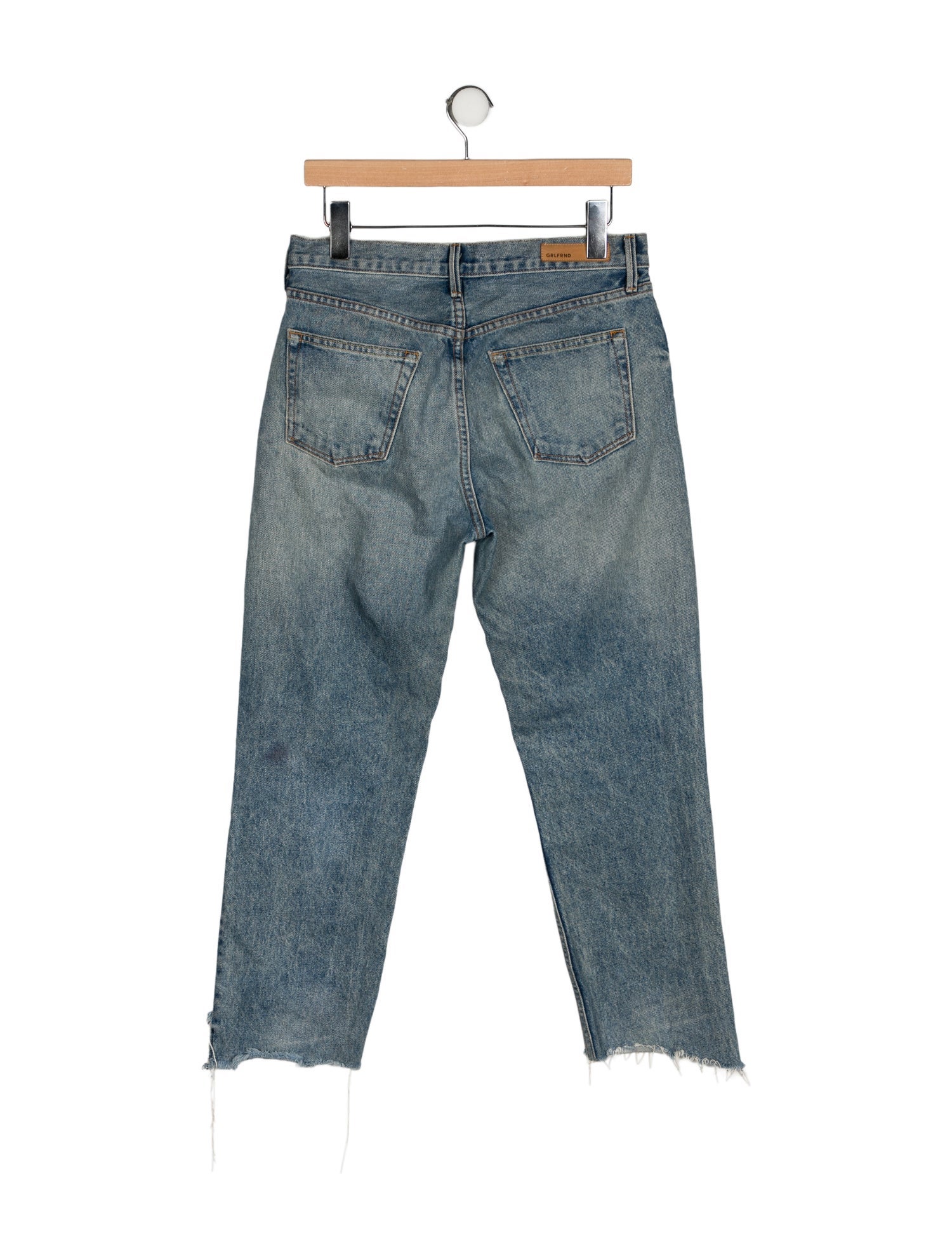 GRLFRND Mid-Rise Straight Leg Jeans