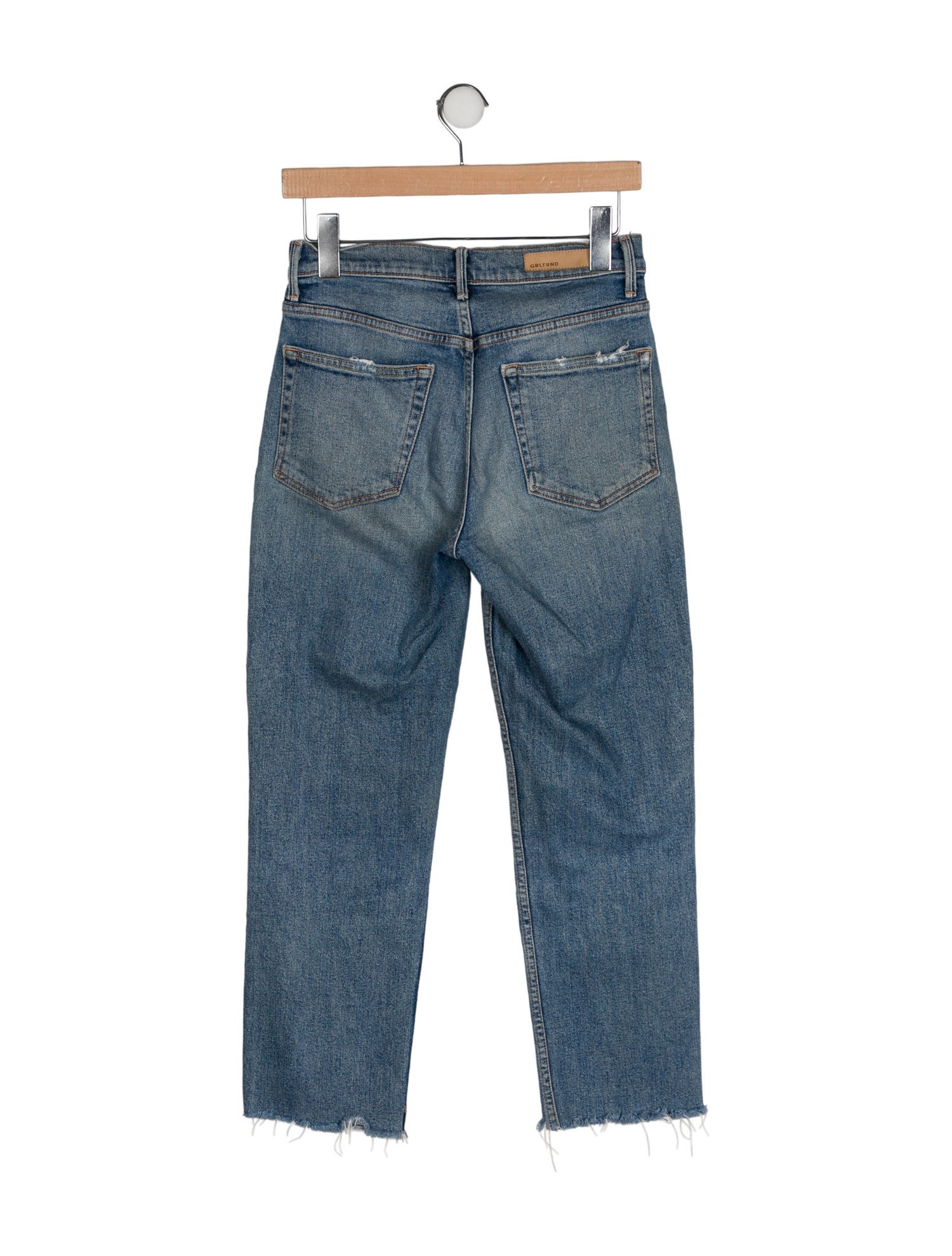GRLFRND Mid-Rise Straight Leg Jeans
