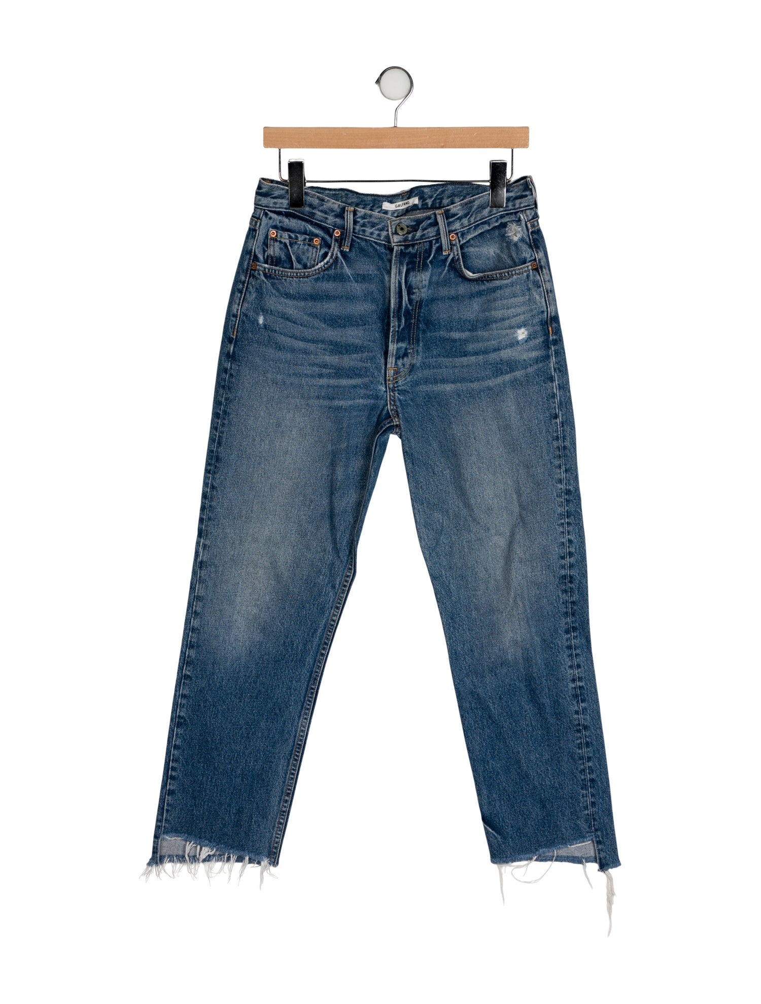 GRLFRND Mid-Rise Straight Leg Jeans