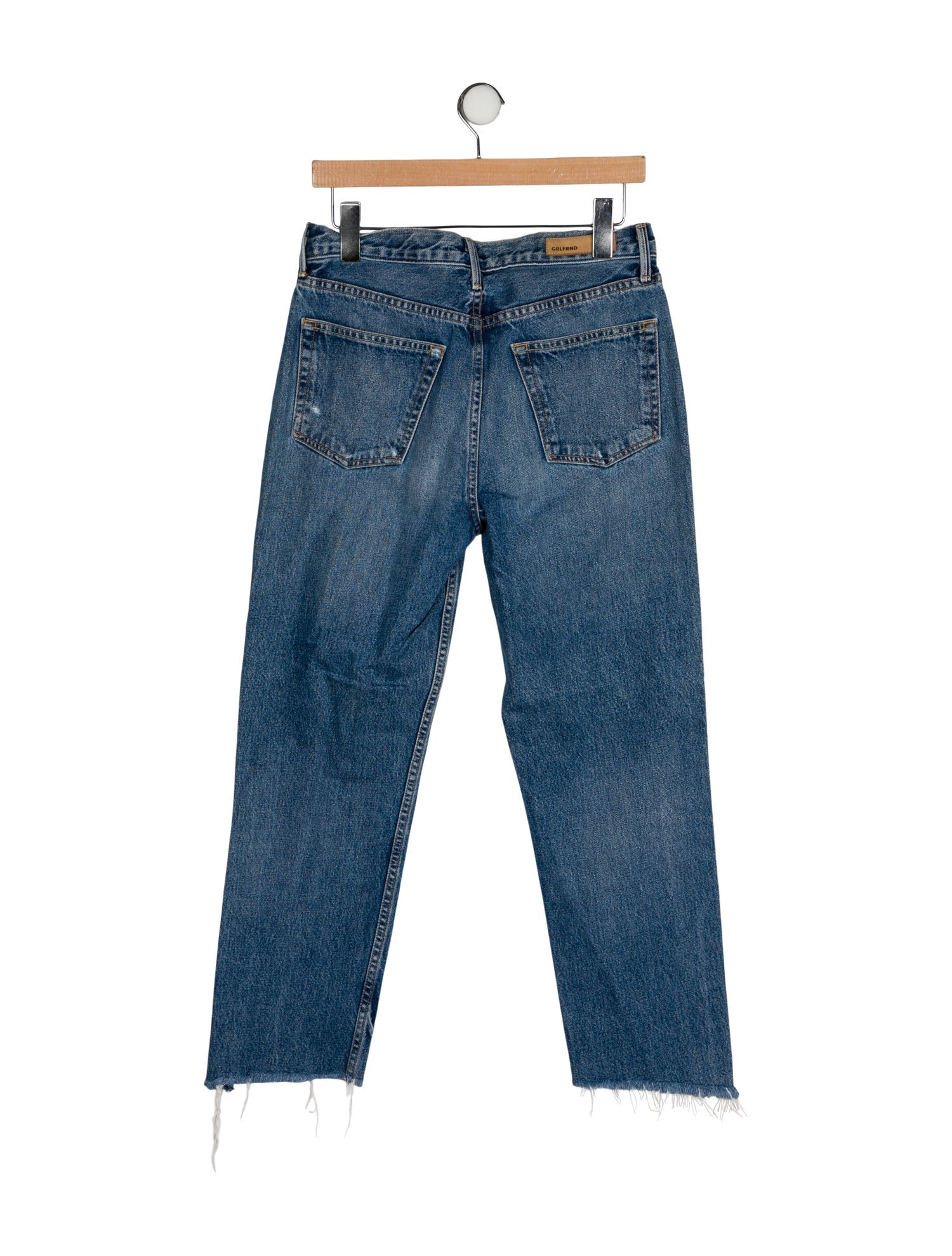 GRLFRND Mid-Rise Straight Leg Jeans