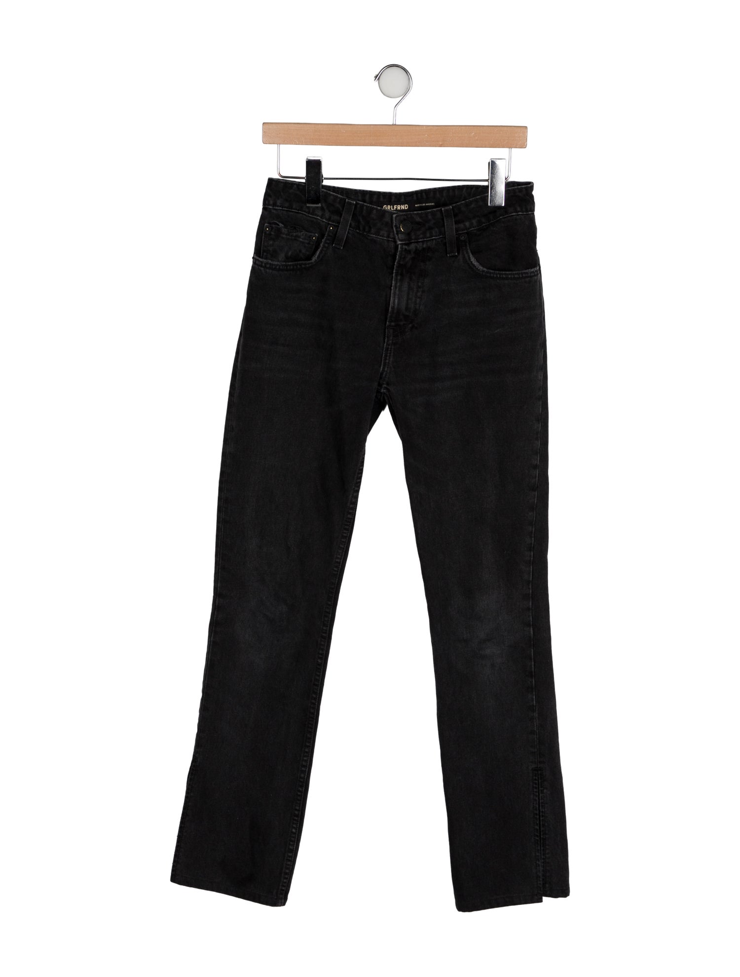 GRLFRND Mid-Rise Straight Leg Jeans