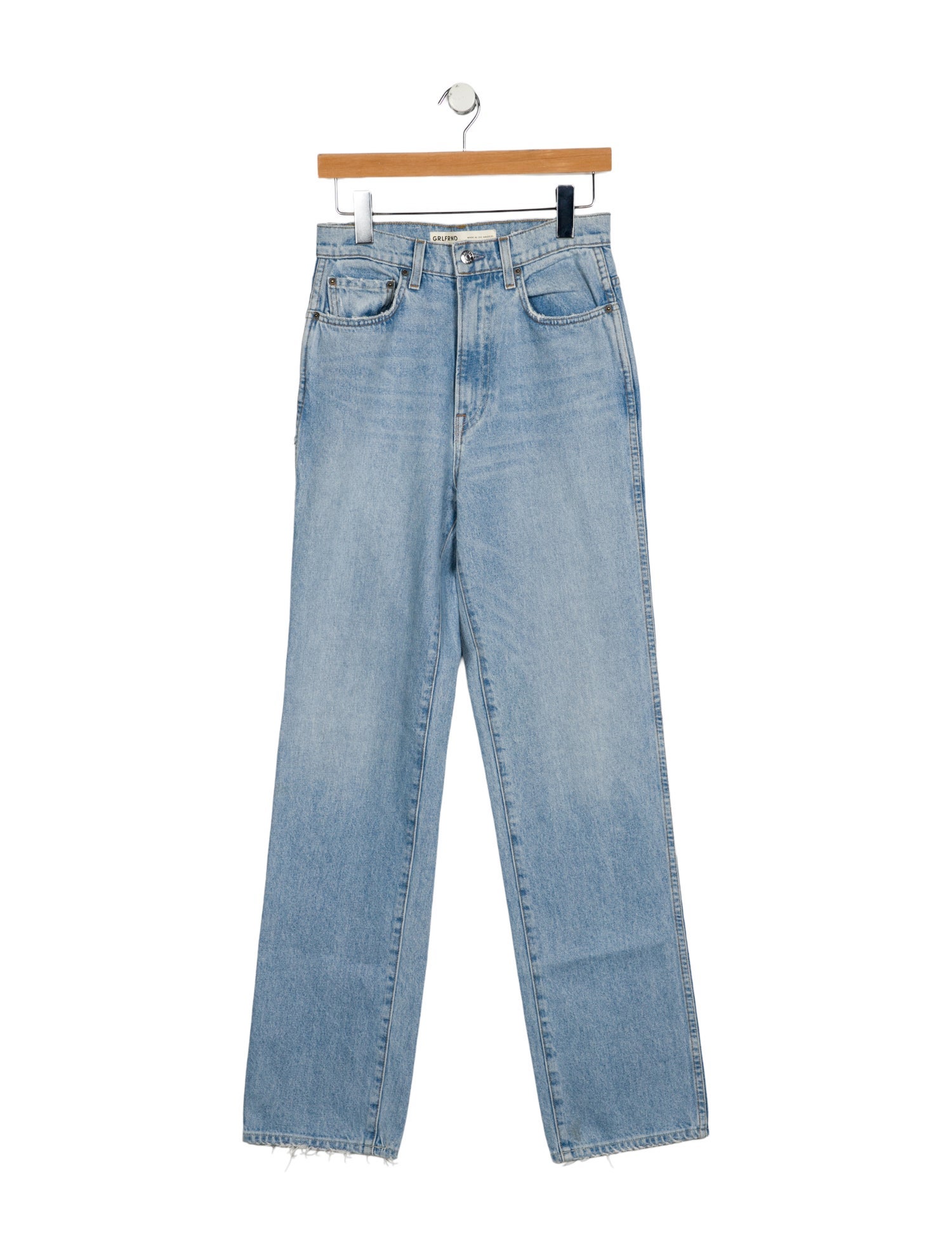 GRLFRND High-Rise Straight Leg Jeans