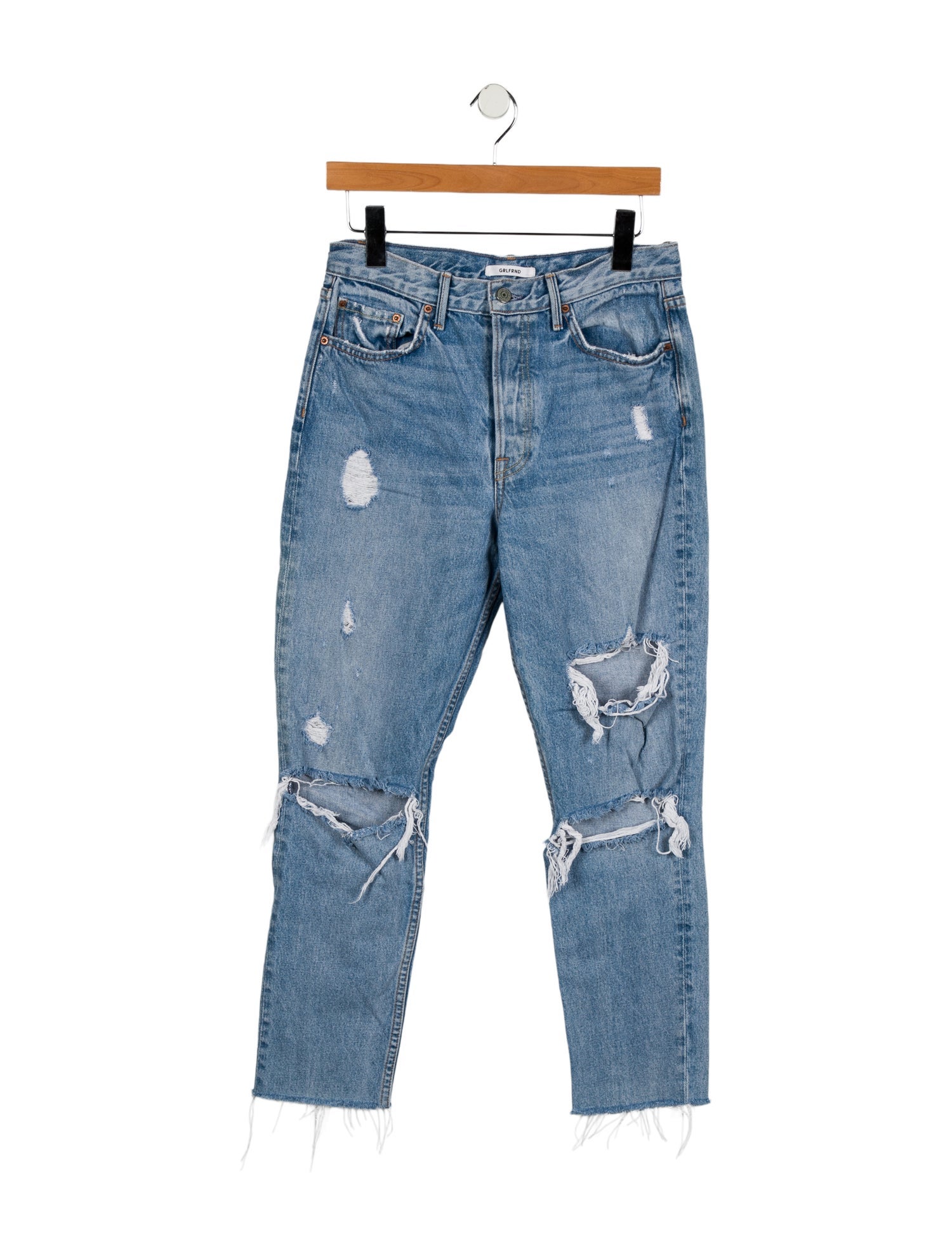 GRLFRND High-Rise Straight Leg Jeans