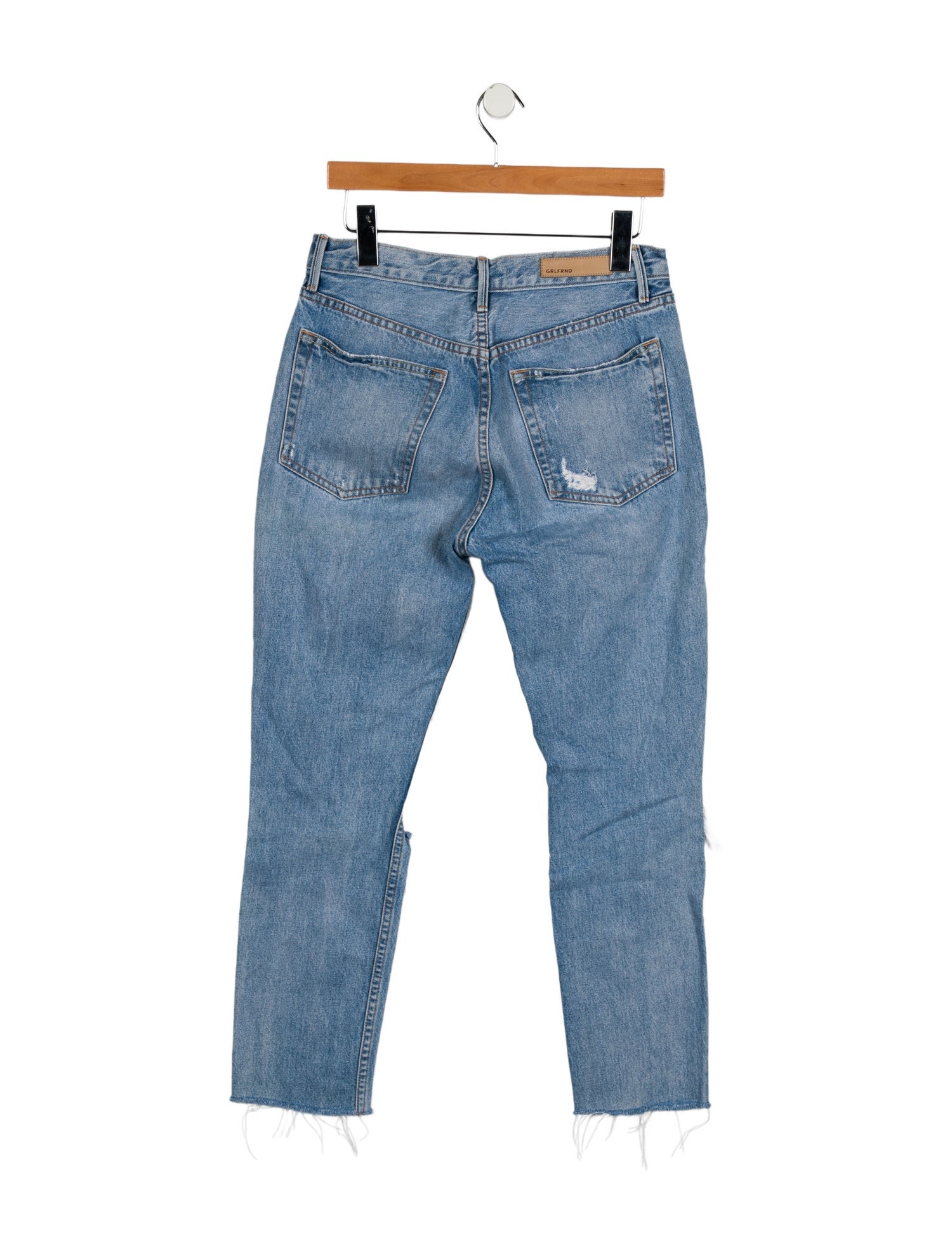 GRLFRND High-Rise Straight Leg Jeans