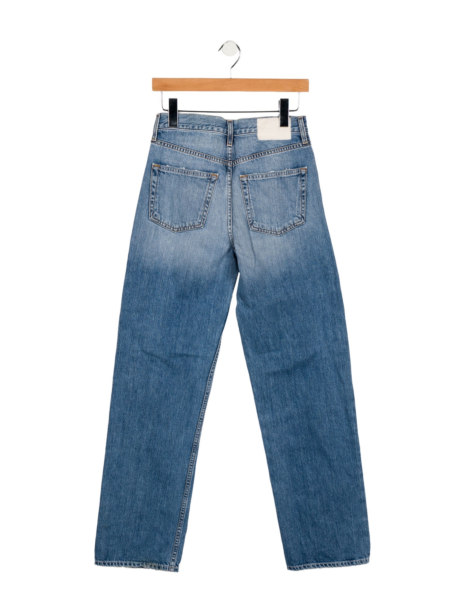 GRLFRND Mid-Rise Straight Leg Jeans
