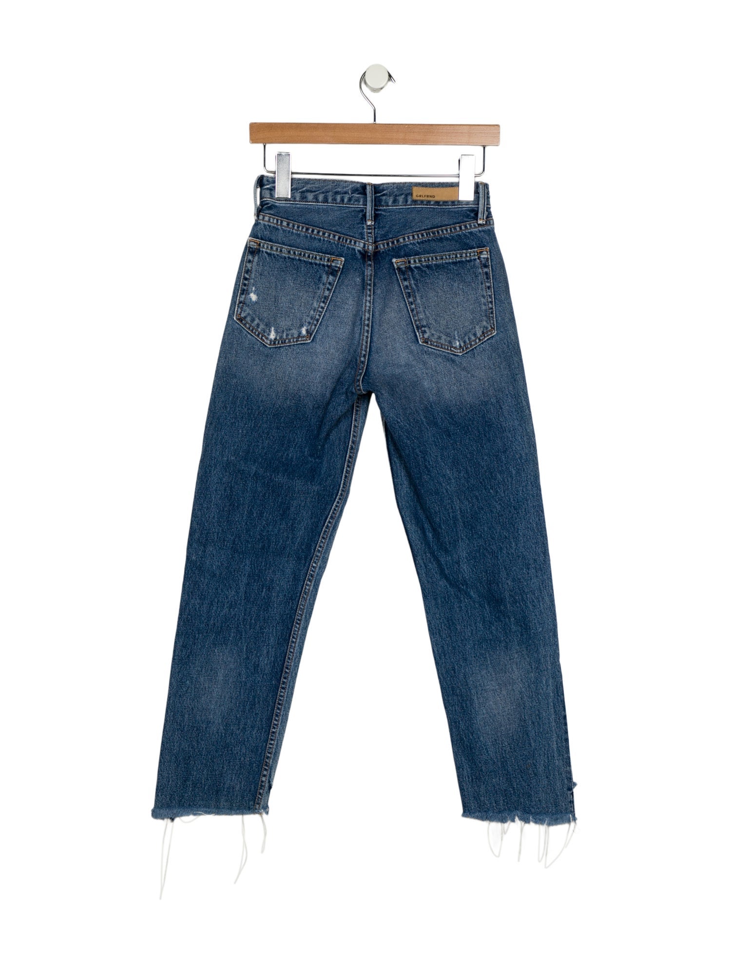 GRLFRND Mid-Rise Straight Leg Jeans