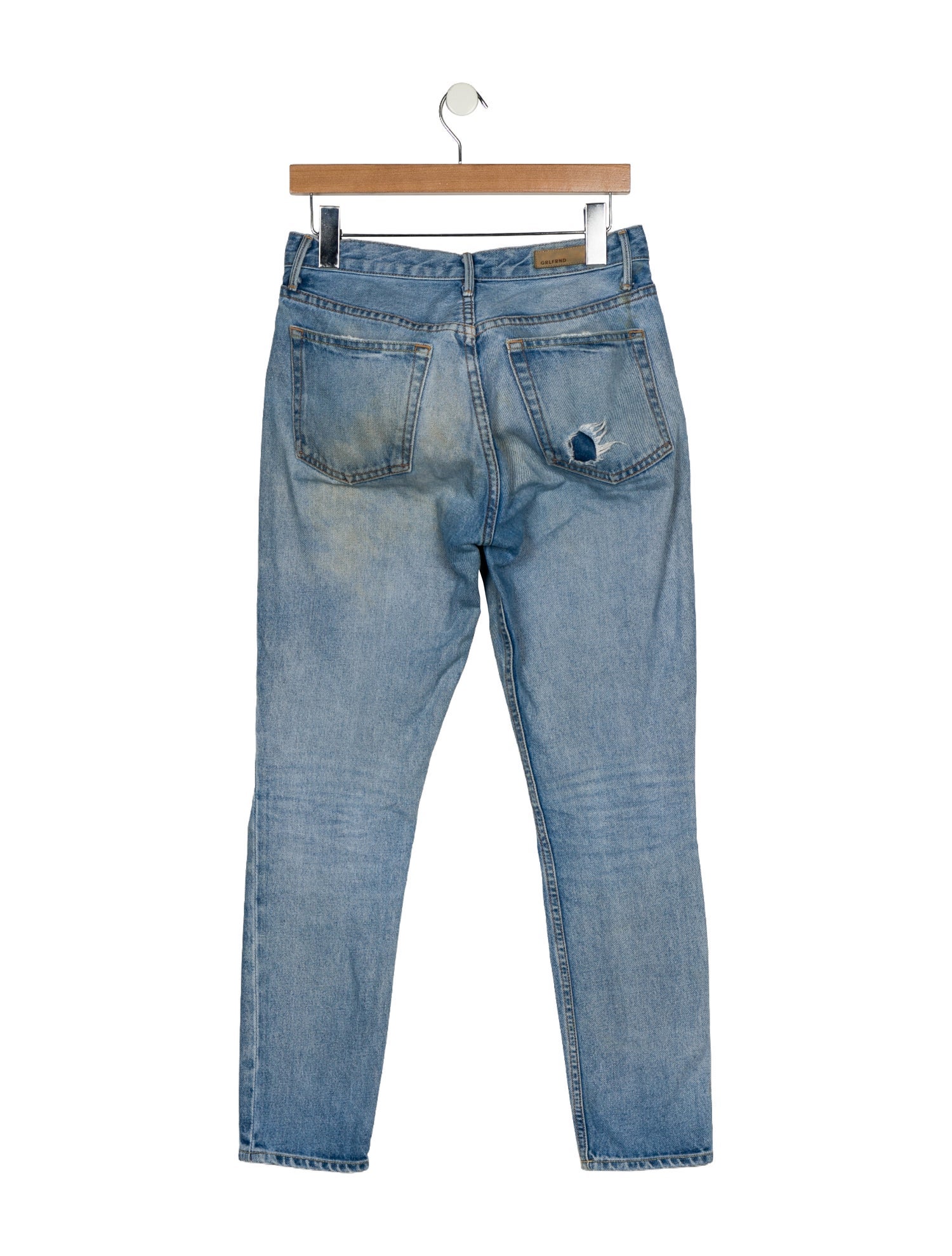 GRLFRND High-Rise Straight Leg Jeans