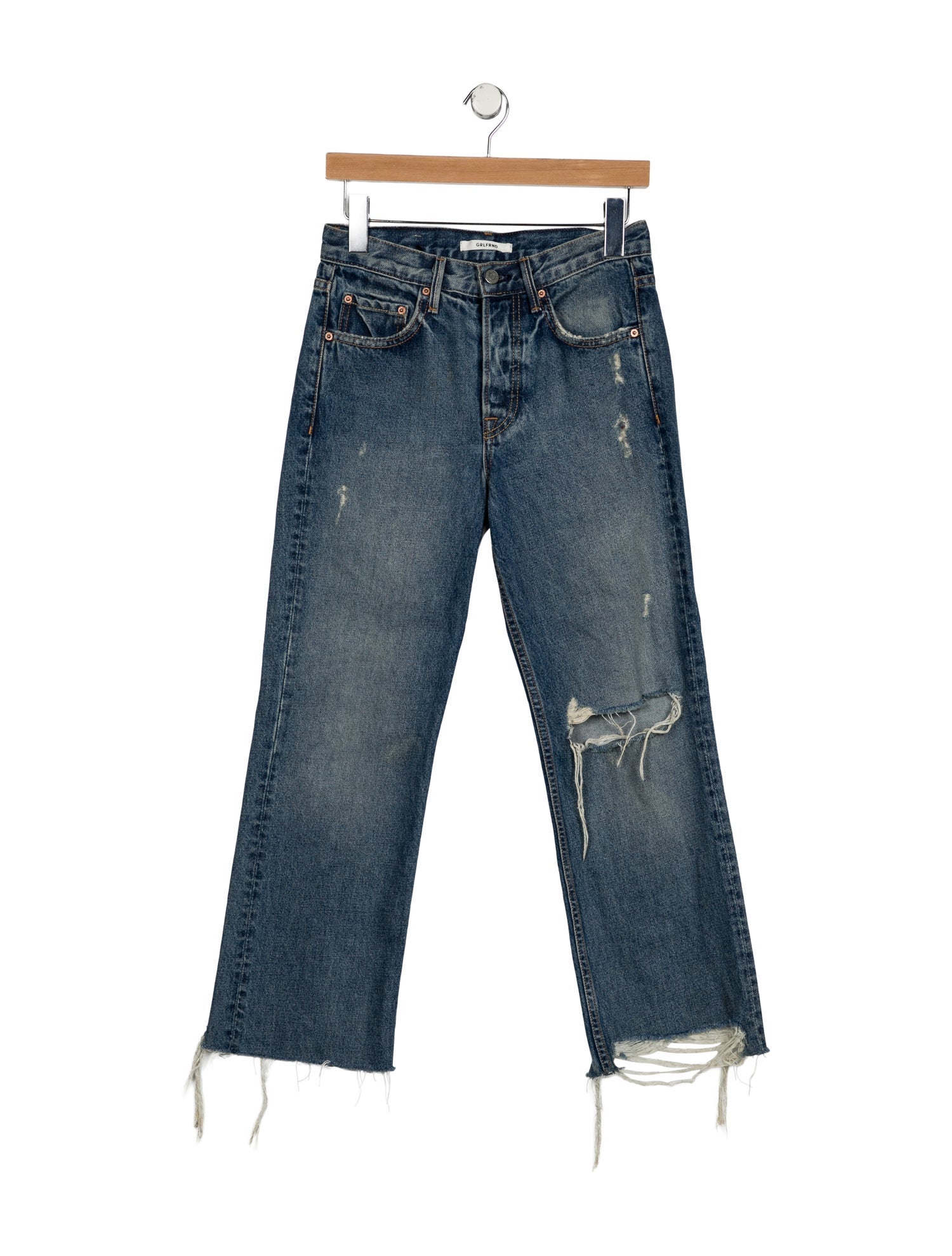 GRLFRND Mid-Rise Wide Leg Jeans